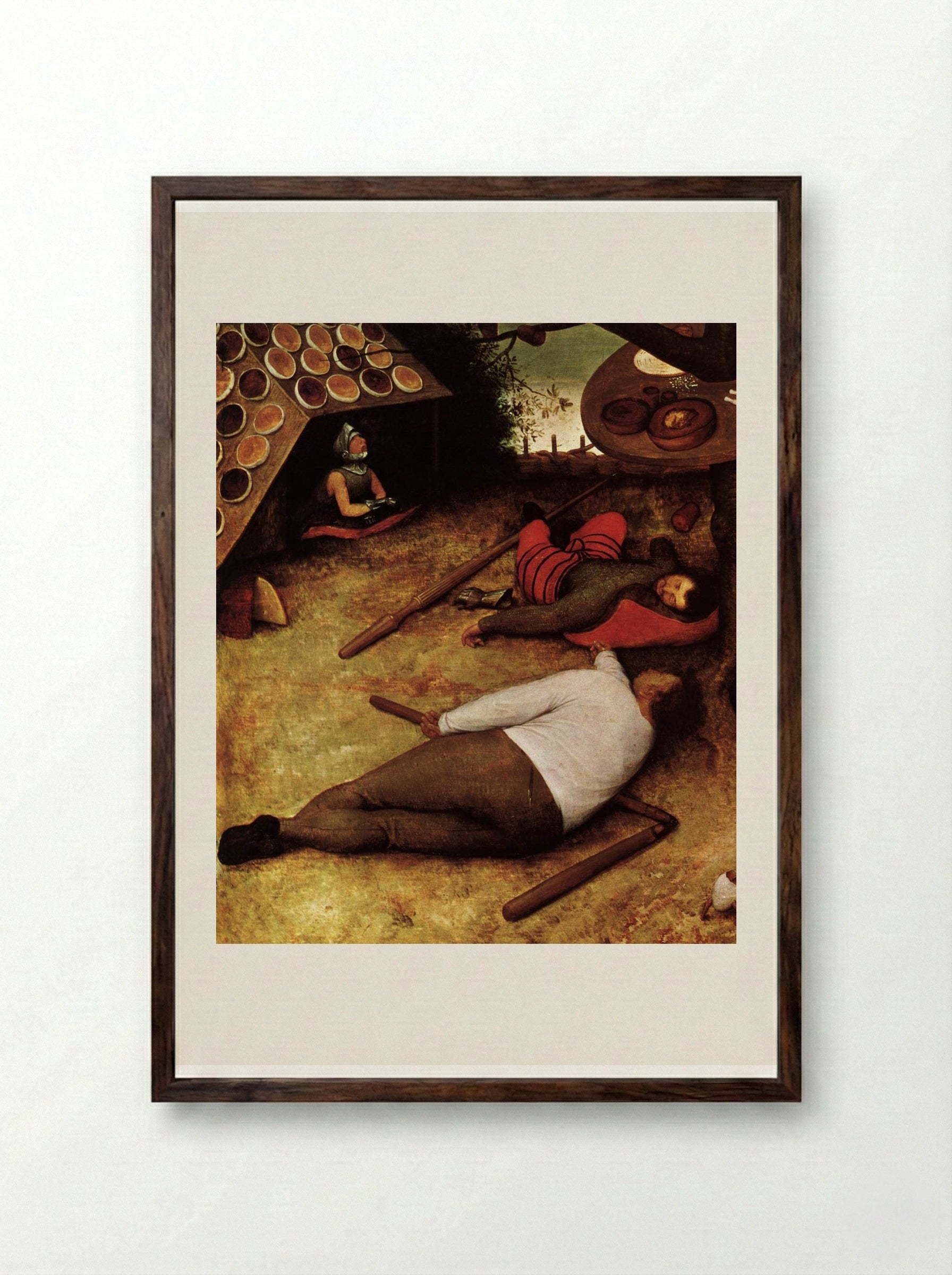 The Land of Cockaigne - Pieter Bruegel the Elder - Framed Print Dark Wood