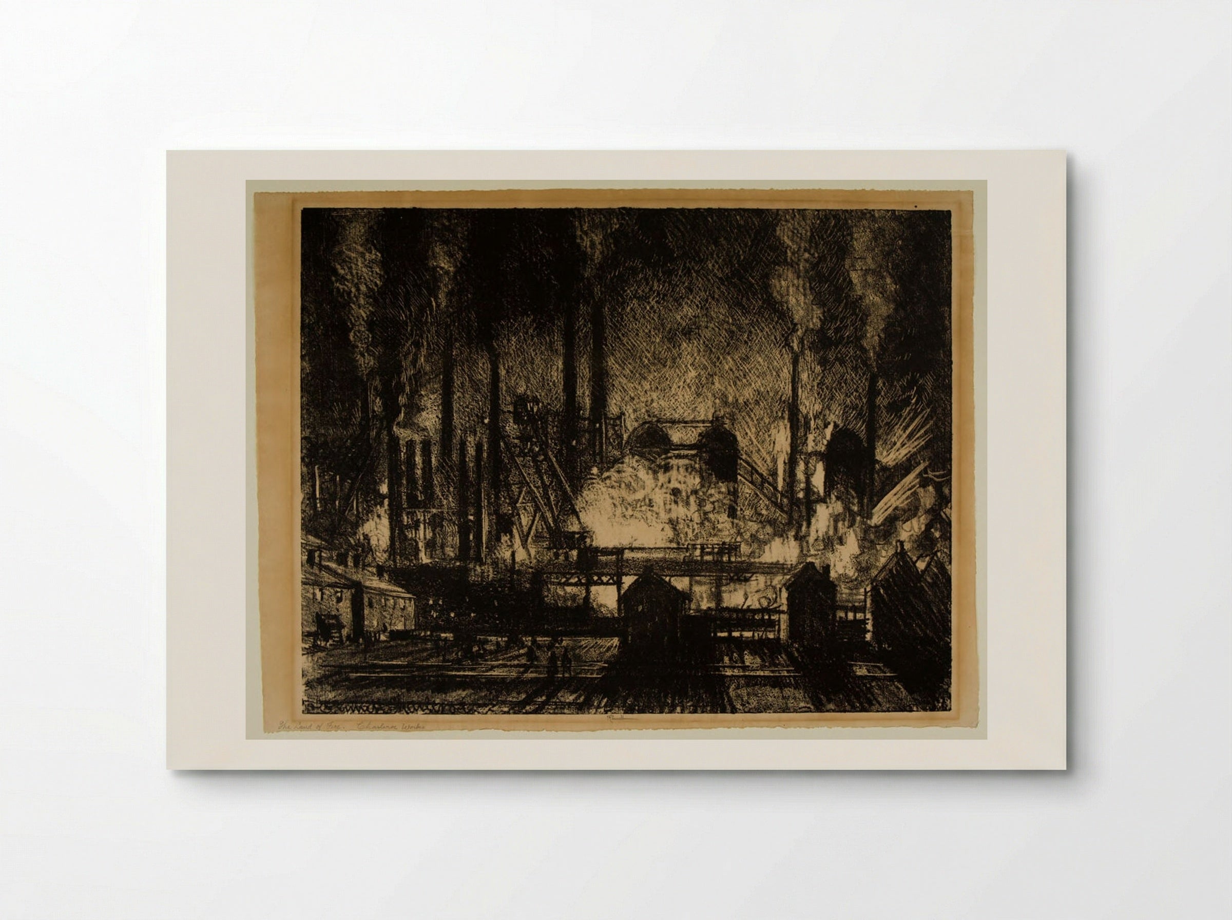 The Land of Fire: Charleroi Works - Joseph Pennell - Poster