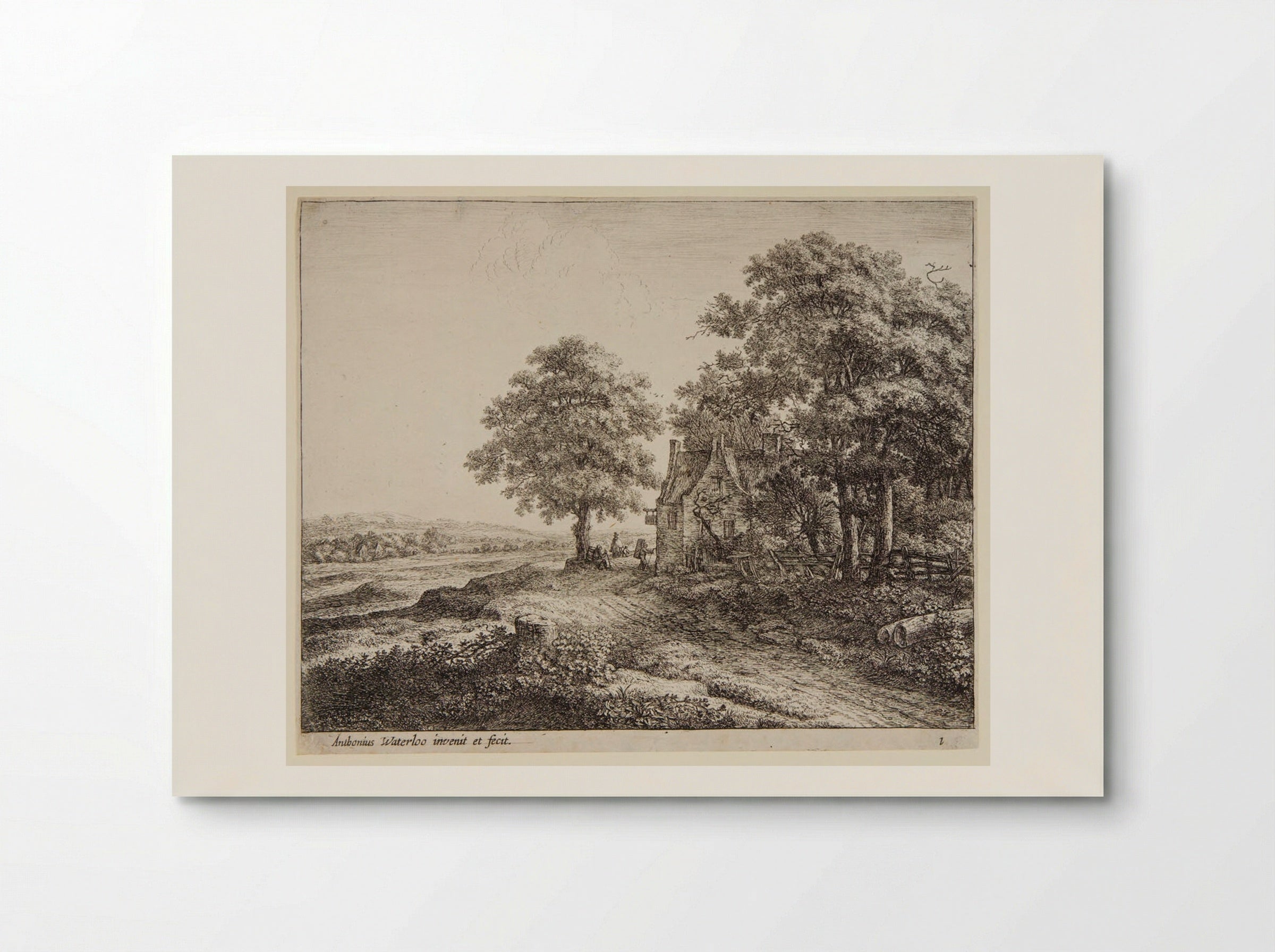 The Large Linden Tree Before an Inn - Anthonie Waterloo - Poster