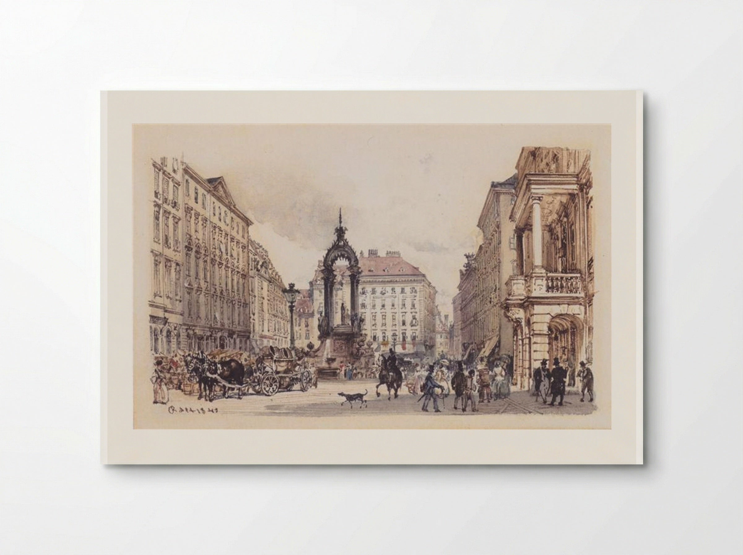 The Large Market in Vienna - Rudolf von Alt - Poster