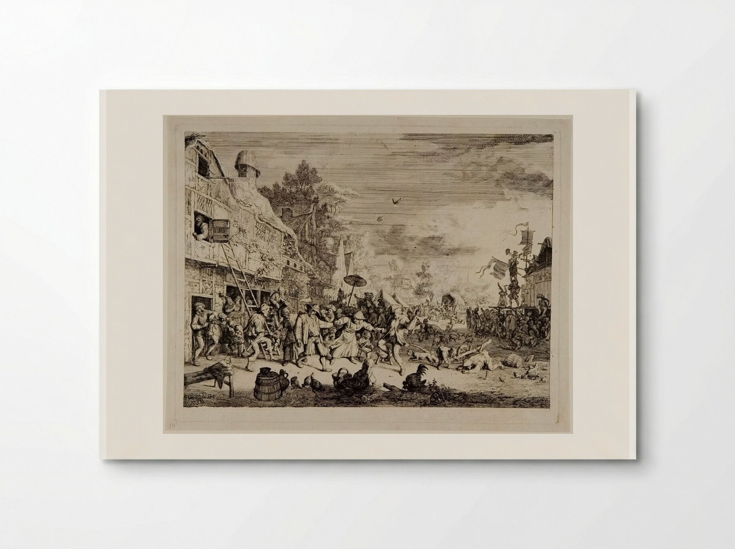 The Large Village Fair - Cornelis Dusart - Poster