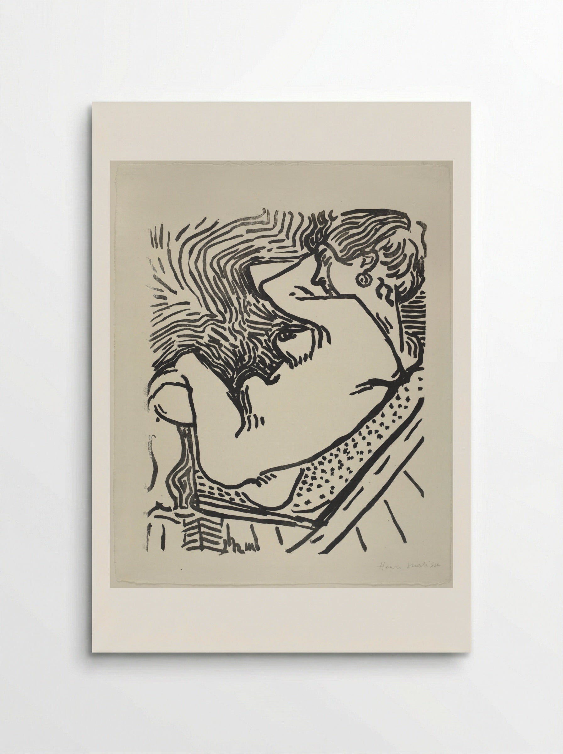 The Large Woodcut Nude - Henri Matisse - Poster