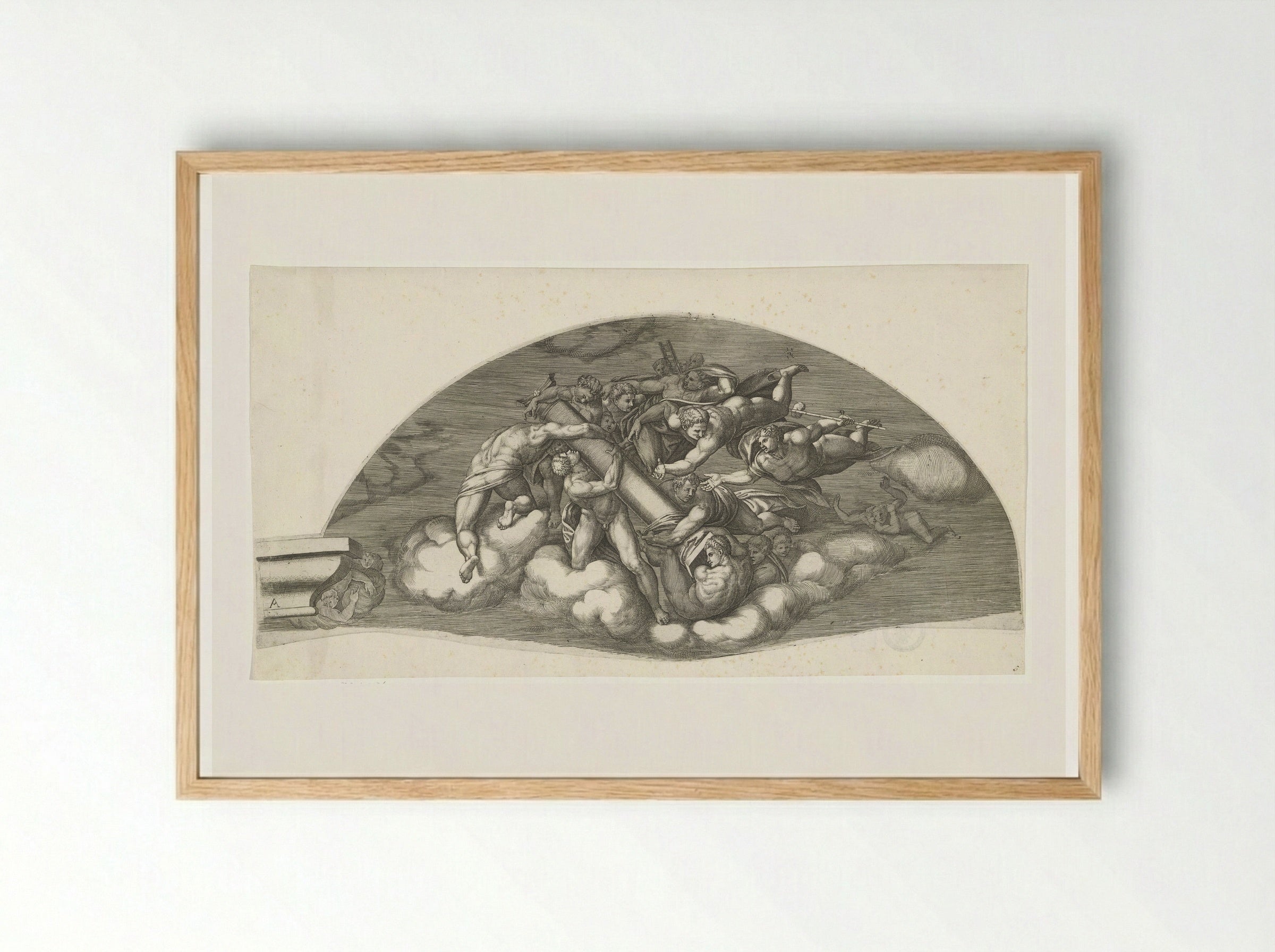 The Last Judgment, Sheet A - Giorgio Ghisi - Framed Print Wood