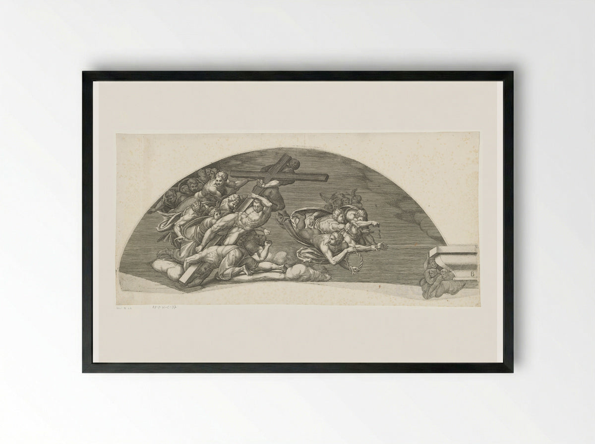 The Last Judgment, Sheet B - Giorgio Ghisi - Framed Print Black