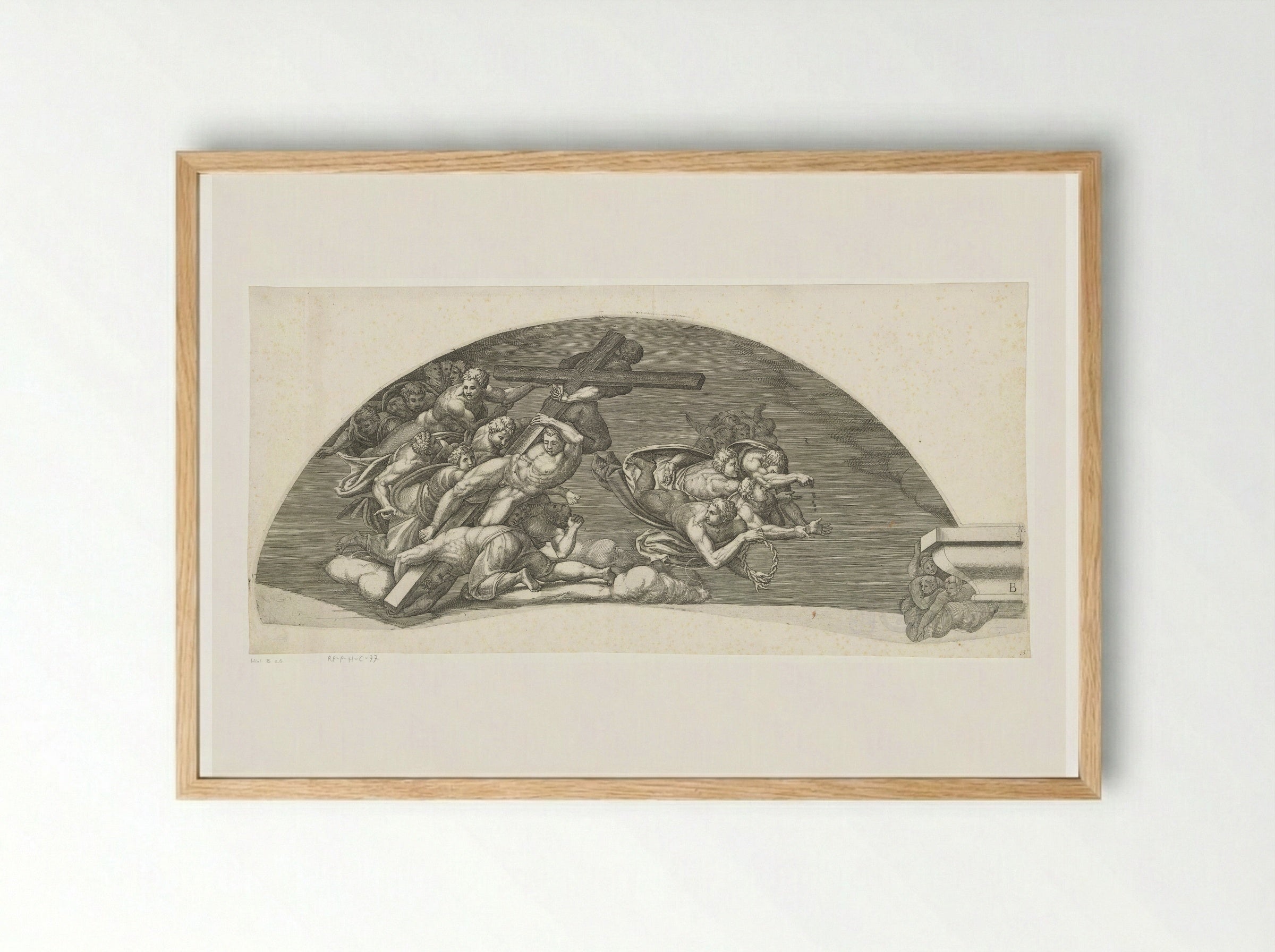 The Last Judgment, Sheet B - Giorgio Ghisi - Framed Print Wood