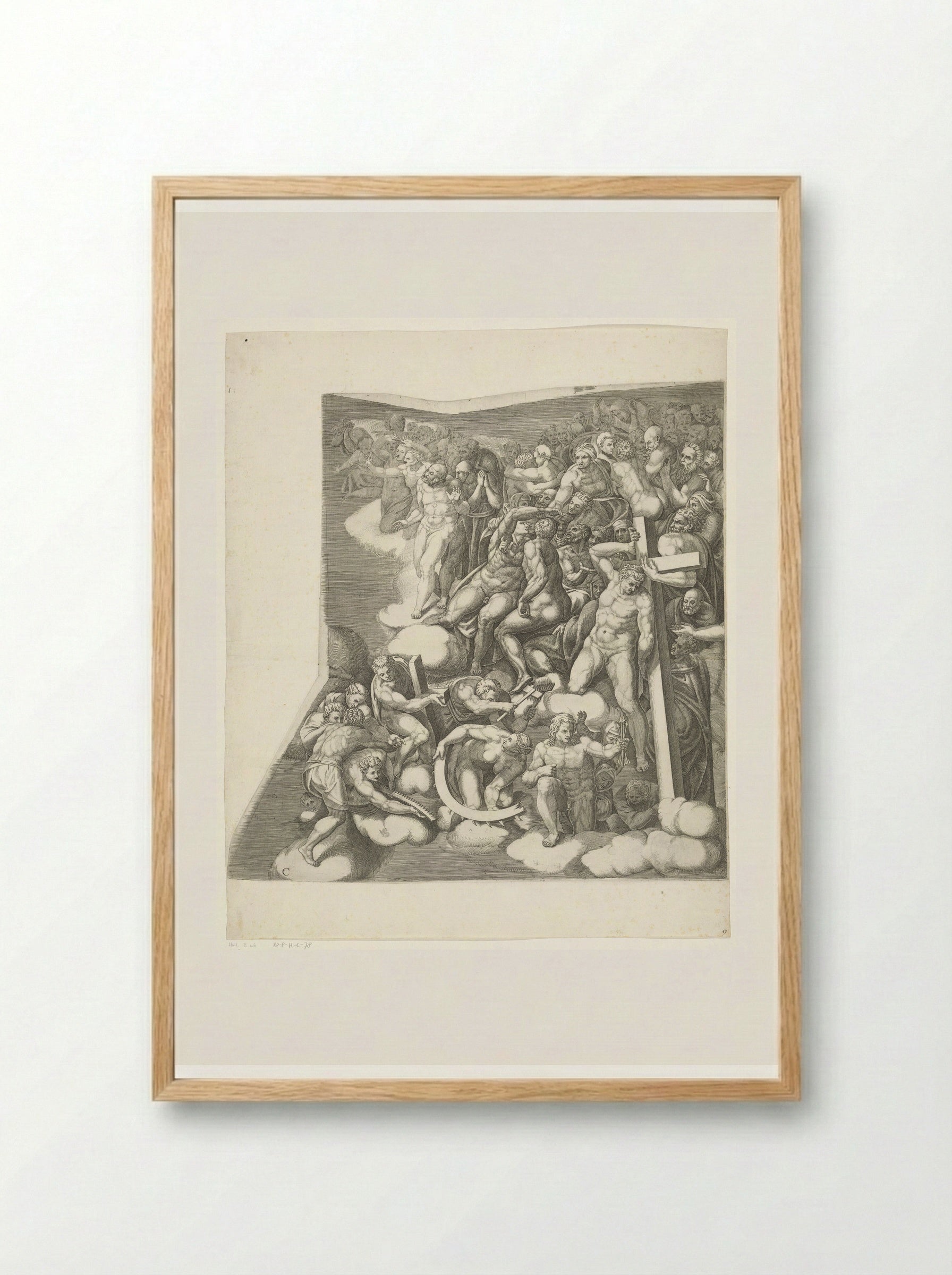 The Last Judgment, Sheet C - Giorgio Ghisi - Framed Print Wood