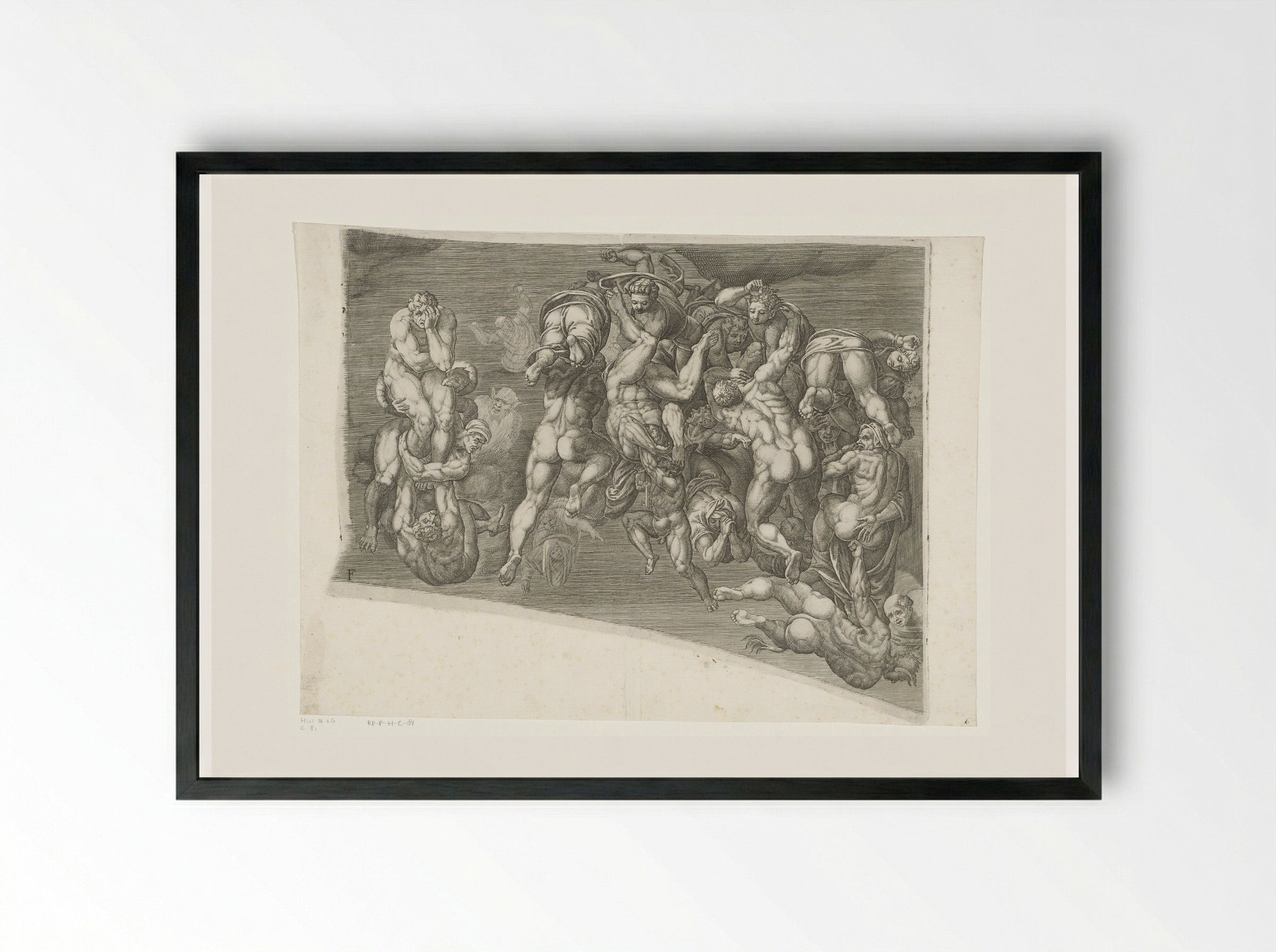 The Last Judgment, Sheet F - Giorgio Ghisi - Framed Print Black