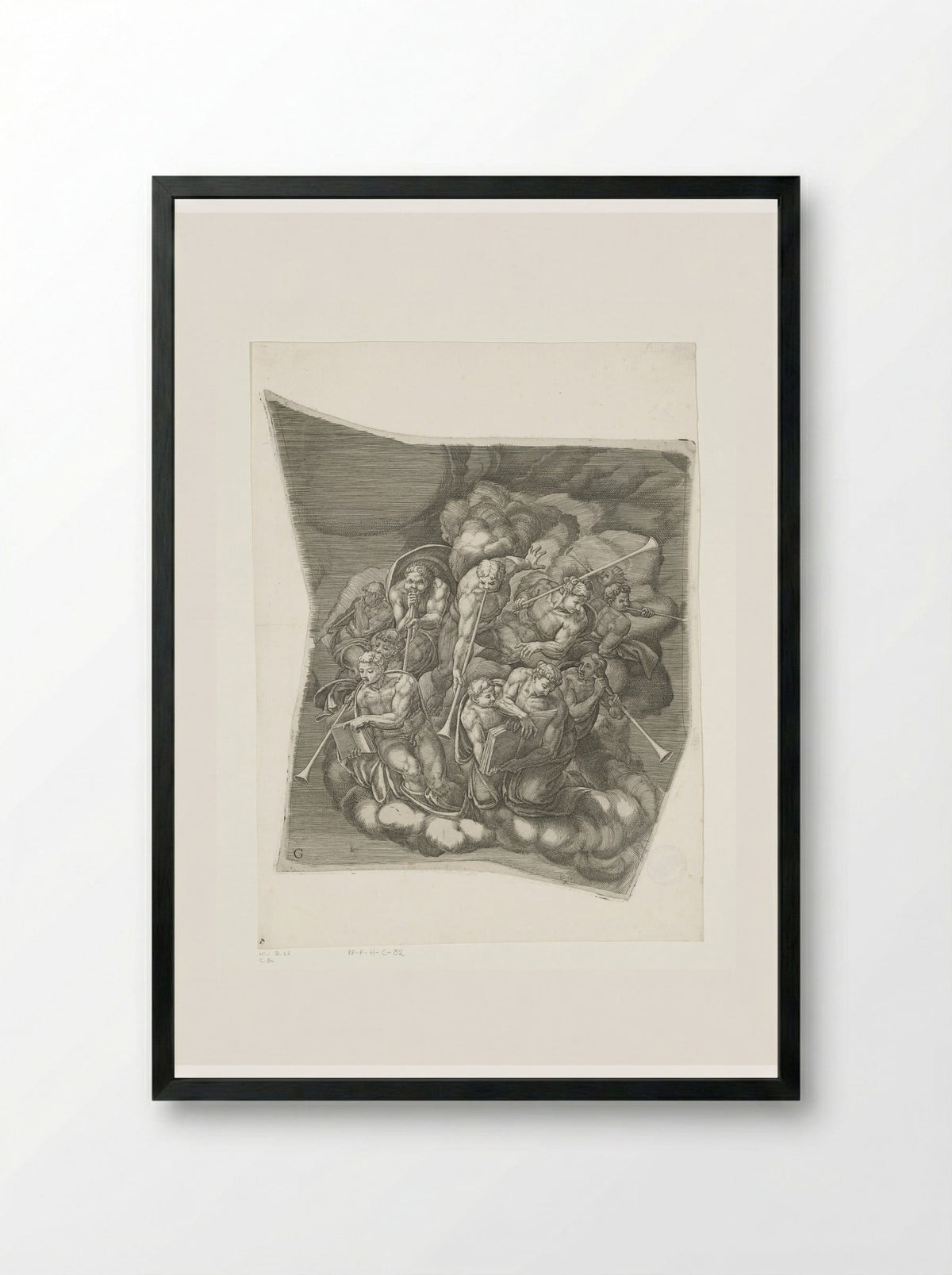 The Last Judgment, Sheet G - Giorgio Ghisi - Framed Print Black