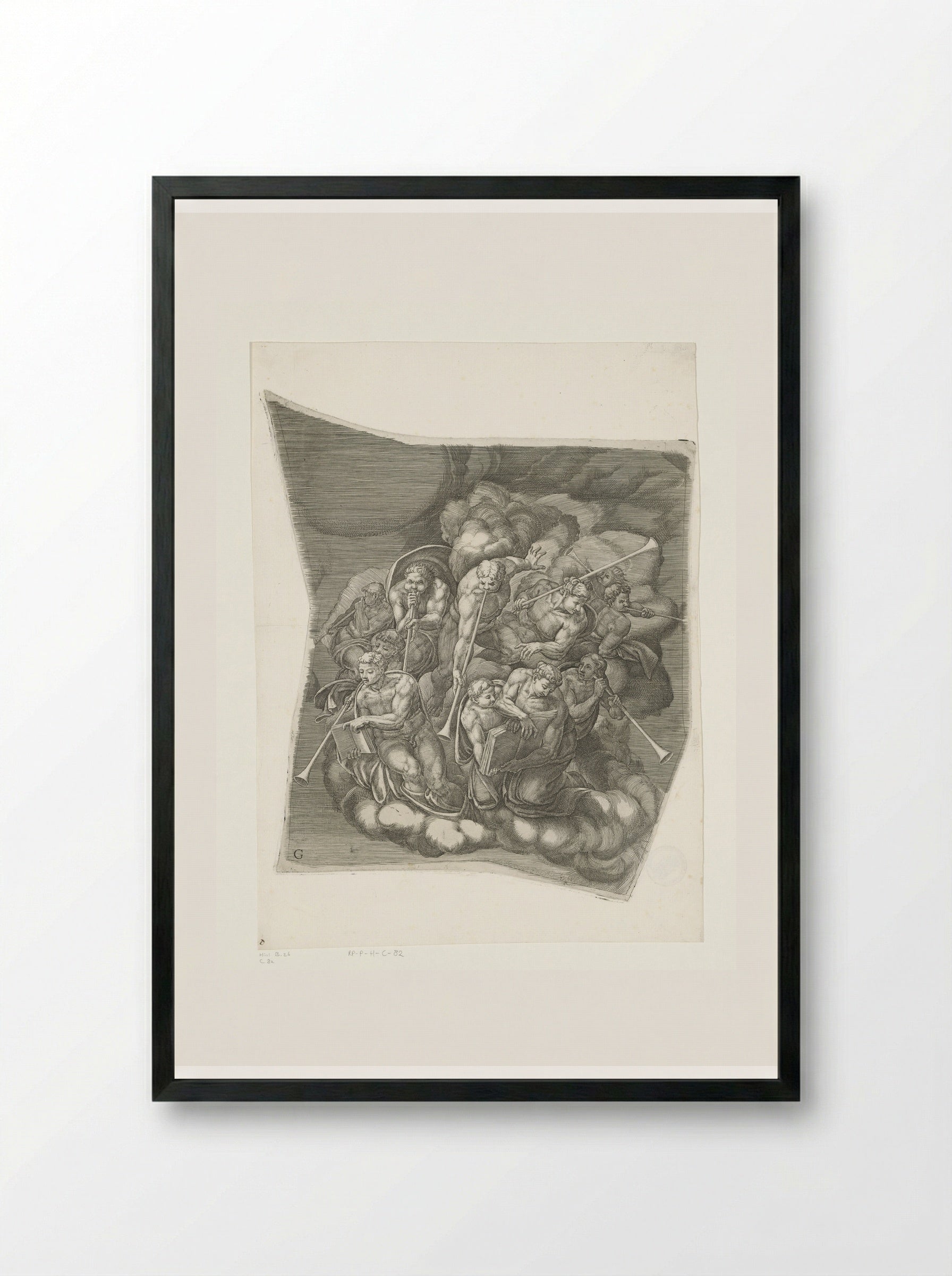 The Last Judgment, Sheet G - Giorgio Ghisi - Framed Print Black