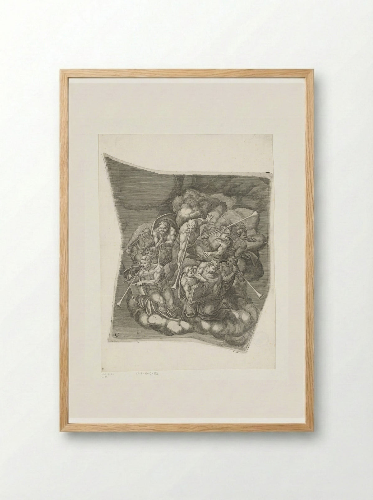 The Last Judgment, Sheet G - Giorgio Ghisi - Framed Print Wood