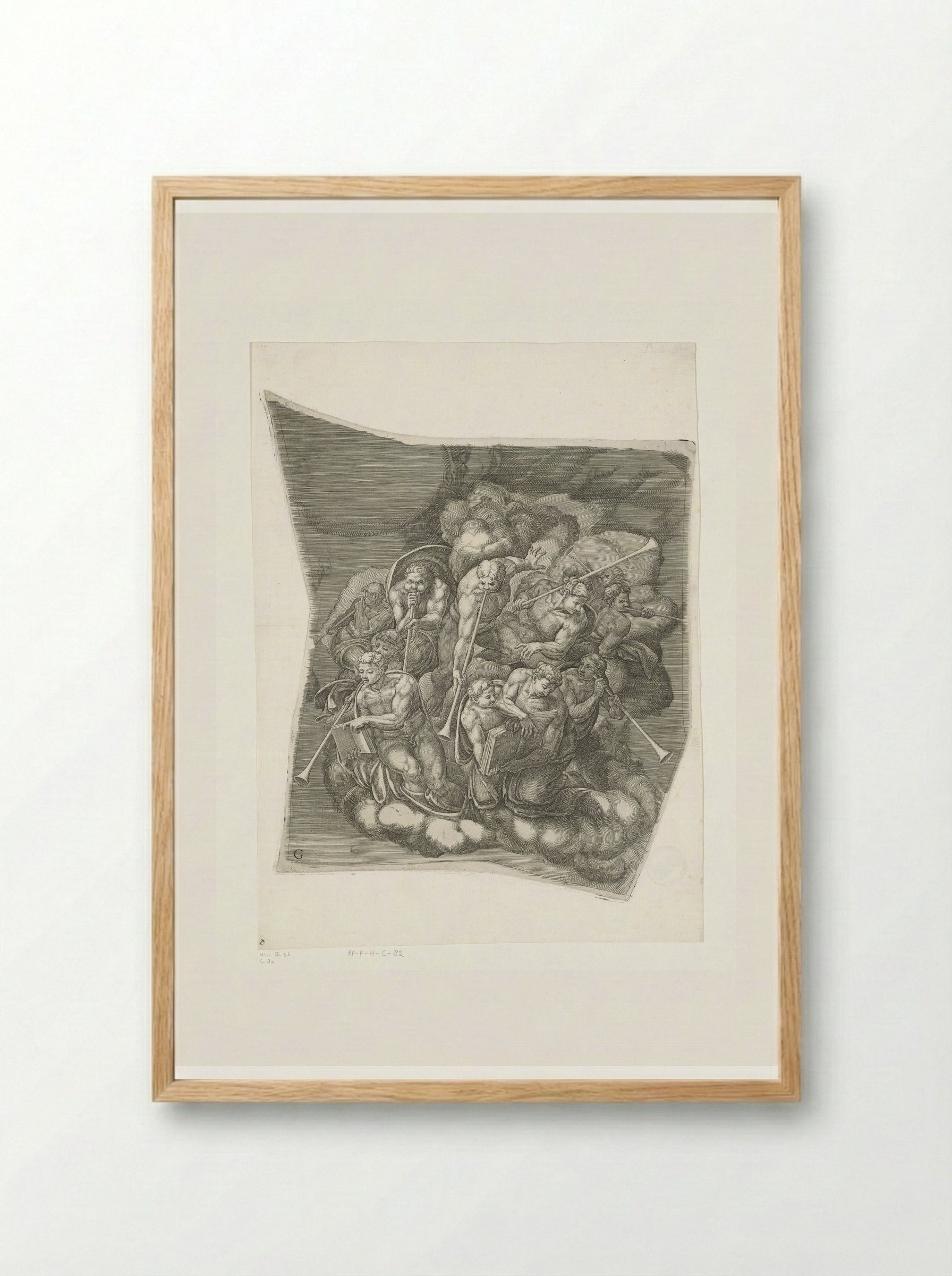 The Last Judgment, Sheet G - Giorgio Ghisi - Framed Print Wood