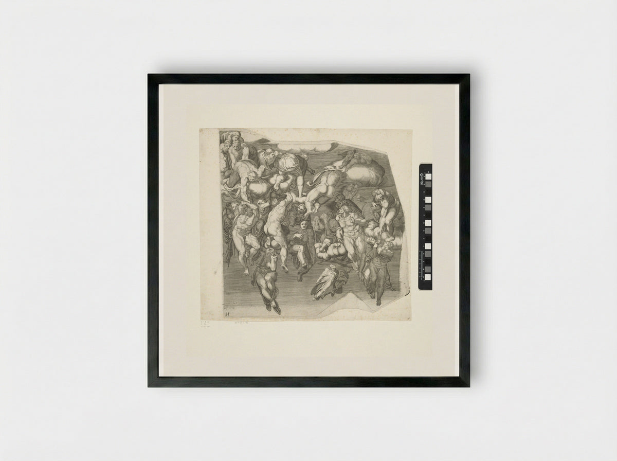 The Last Judgment (Sheet H) - Giorgio Ghisi - Framed Print Black