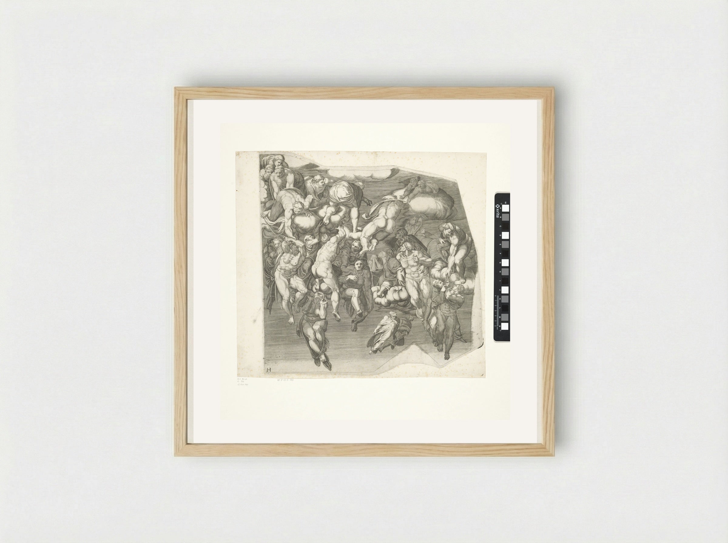 The Last Judgment (Sheet H) - Giorgio Ghisi - Framed Print Wood