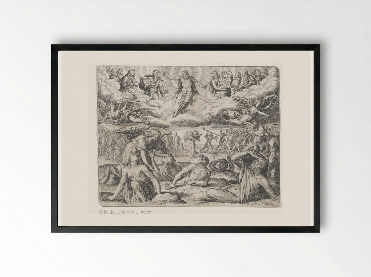 The Last Judgment - Johann Theodor de Bry - Framed Print Black