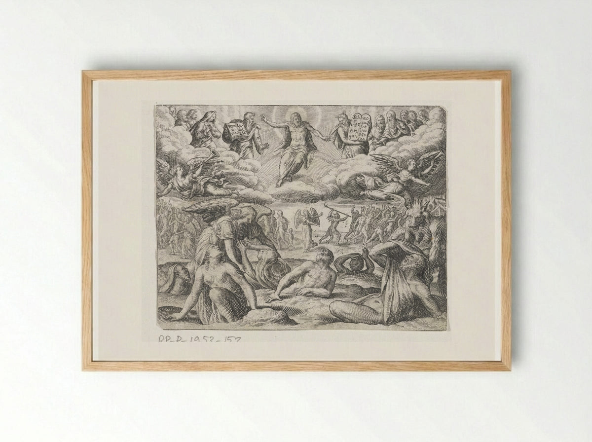 The Last Judgment - Johann Theodor de Bry - Framed Print Wood