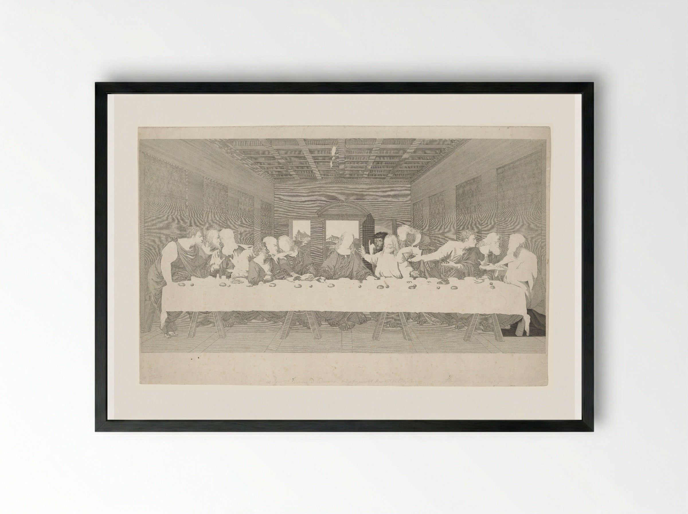 The Last Supper (After Leonardo da Vinci) - Raphael Morghen - Framed Print Black