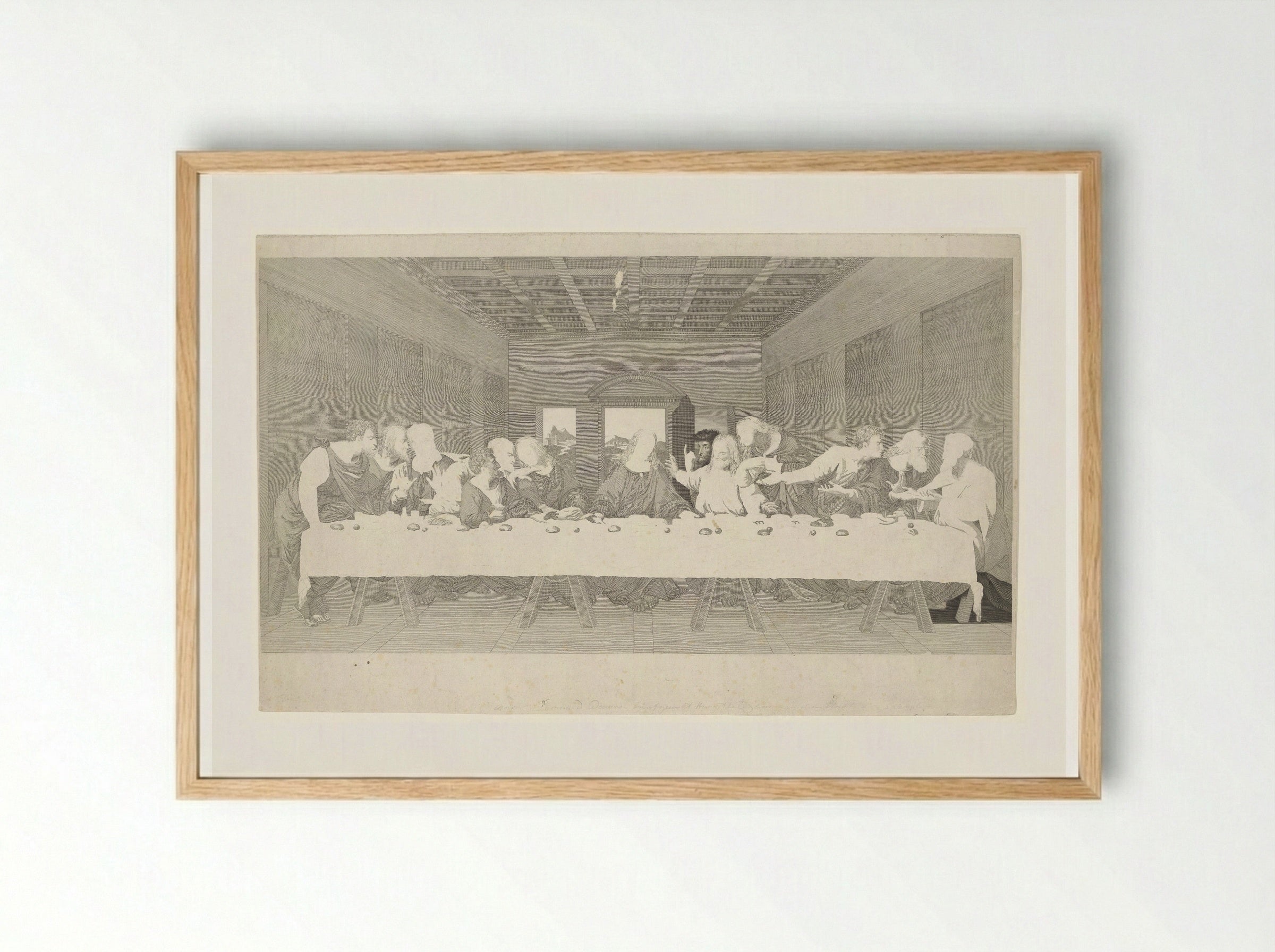 The Last Supper (After Leonardo da Vinci) - Raphael Morghen - Framed Print Wood
