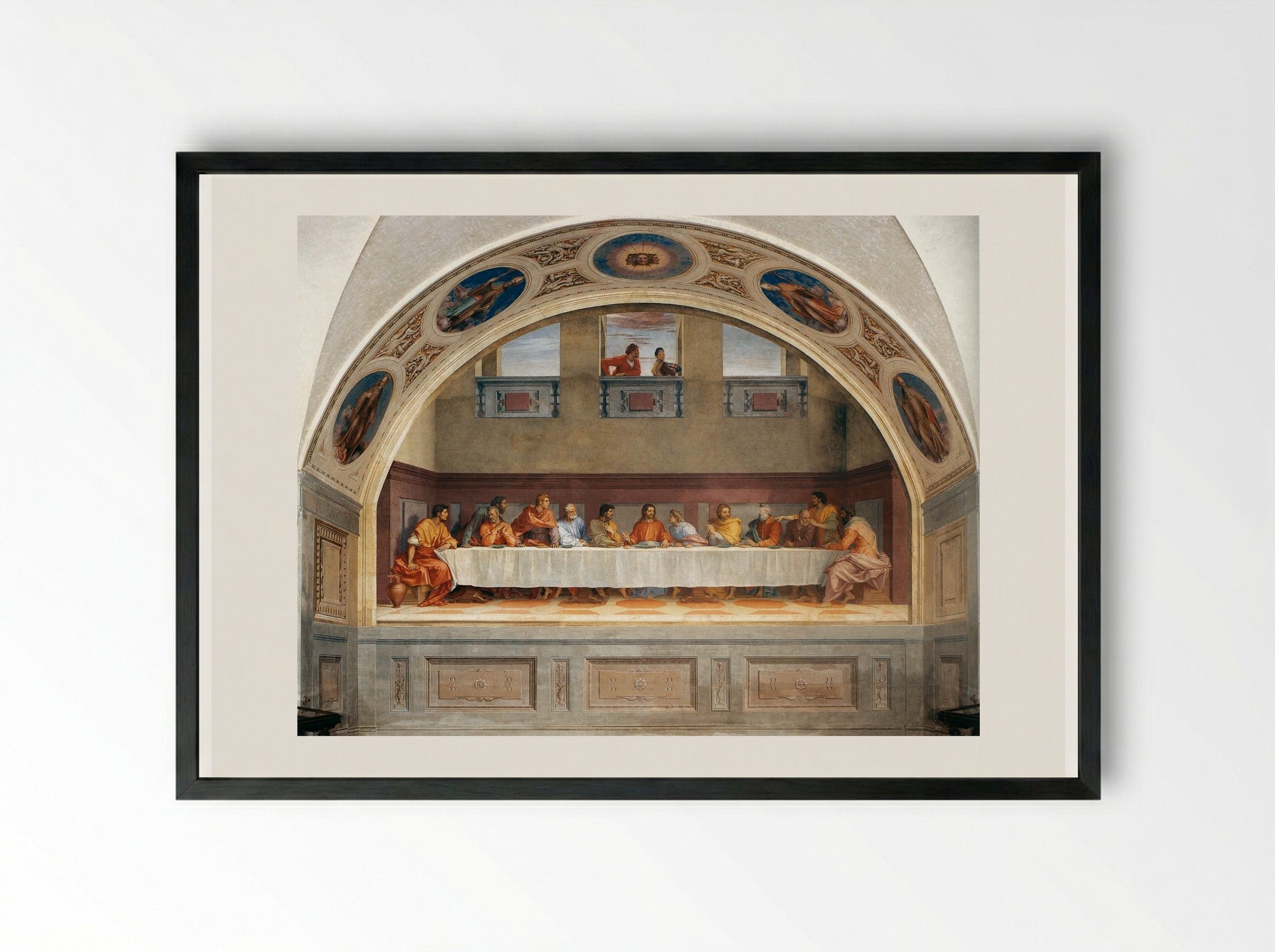 The Last Supper - Andrea del Sarto - Framed Print Black
