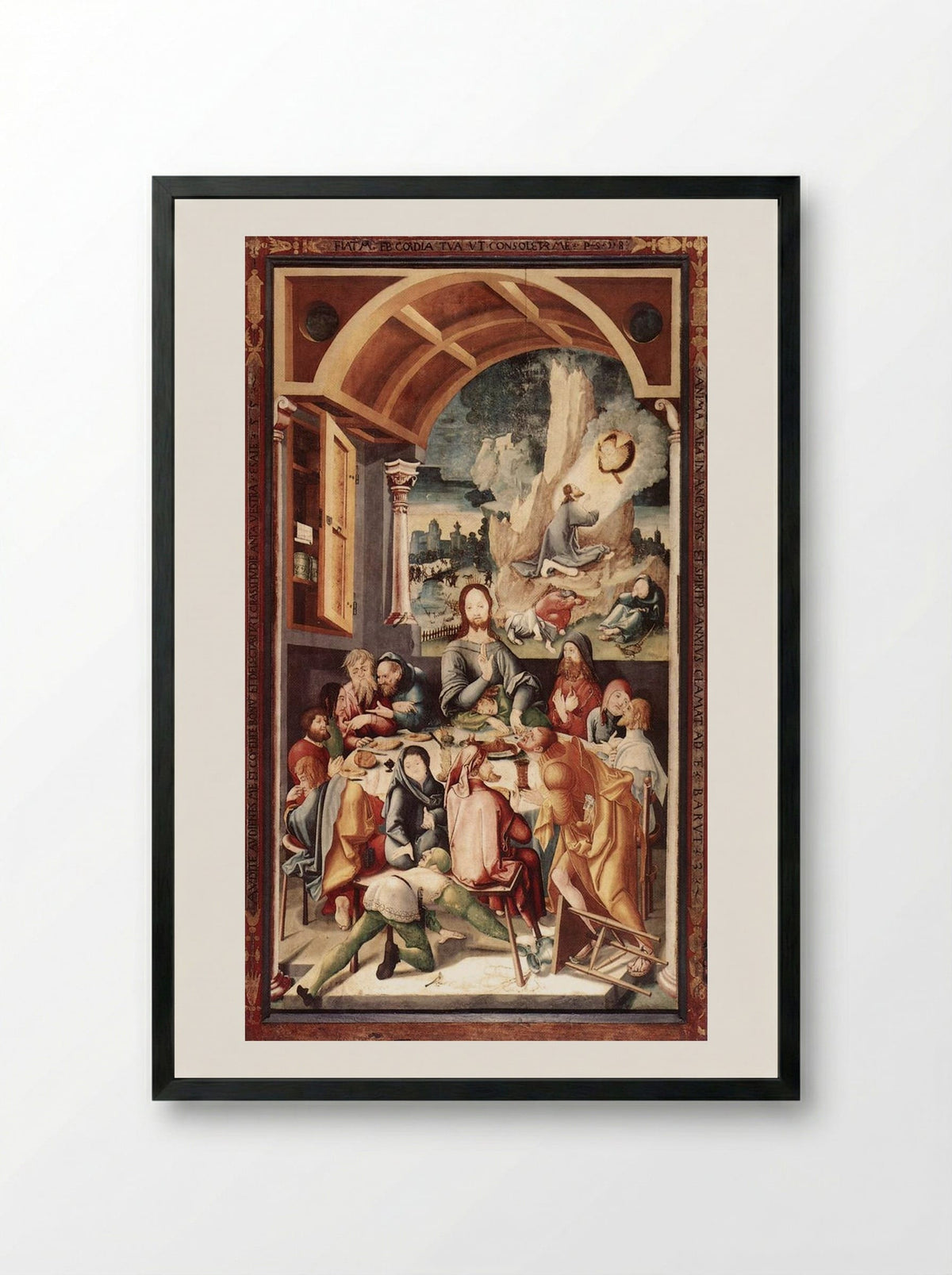 The Last Supper - Jerg Ratgeb - Framed Print Black