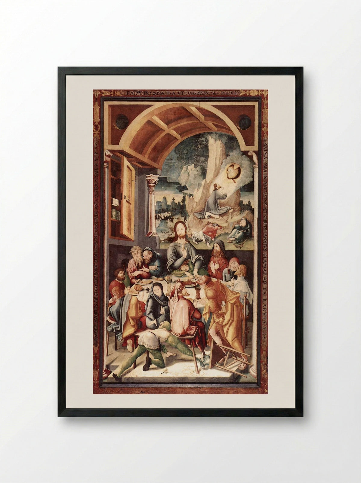 The Last Supper - Jerg Ratgeb - Framed Print Black