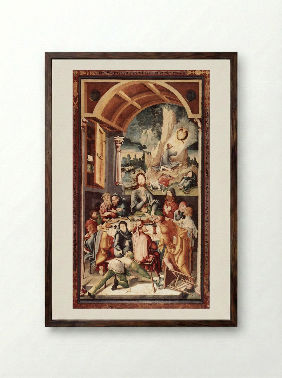 The Last Supper - Jerg Ratgeb - Framed Print Dark Wood
