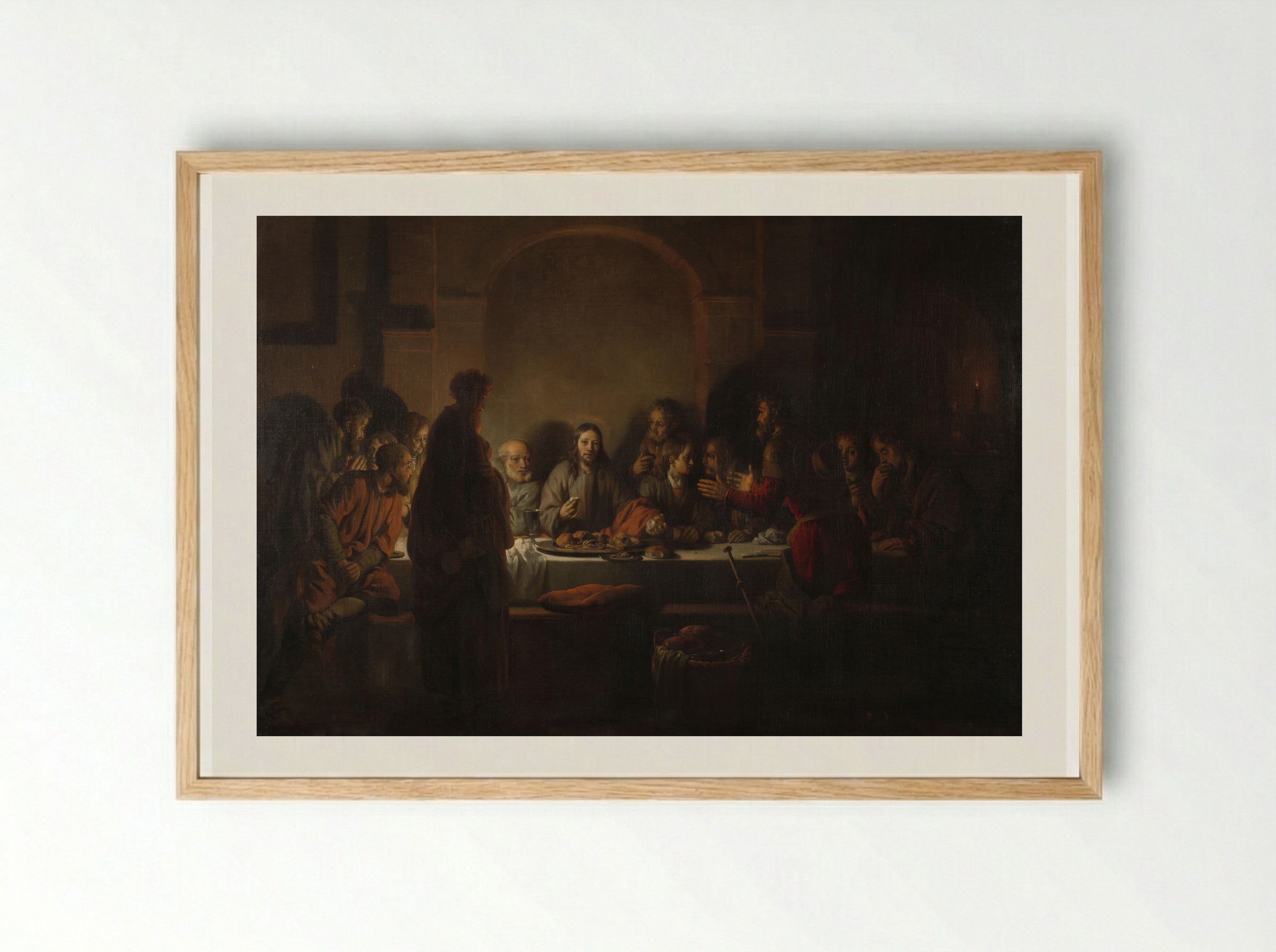 The Last Supper - Gerbrand van den Eeckhout - Framed Print Wood