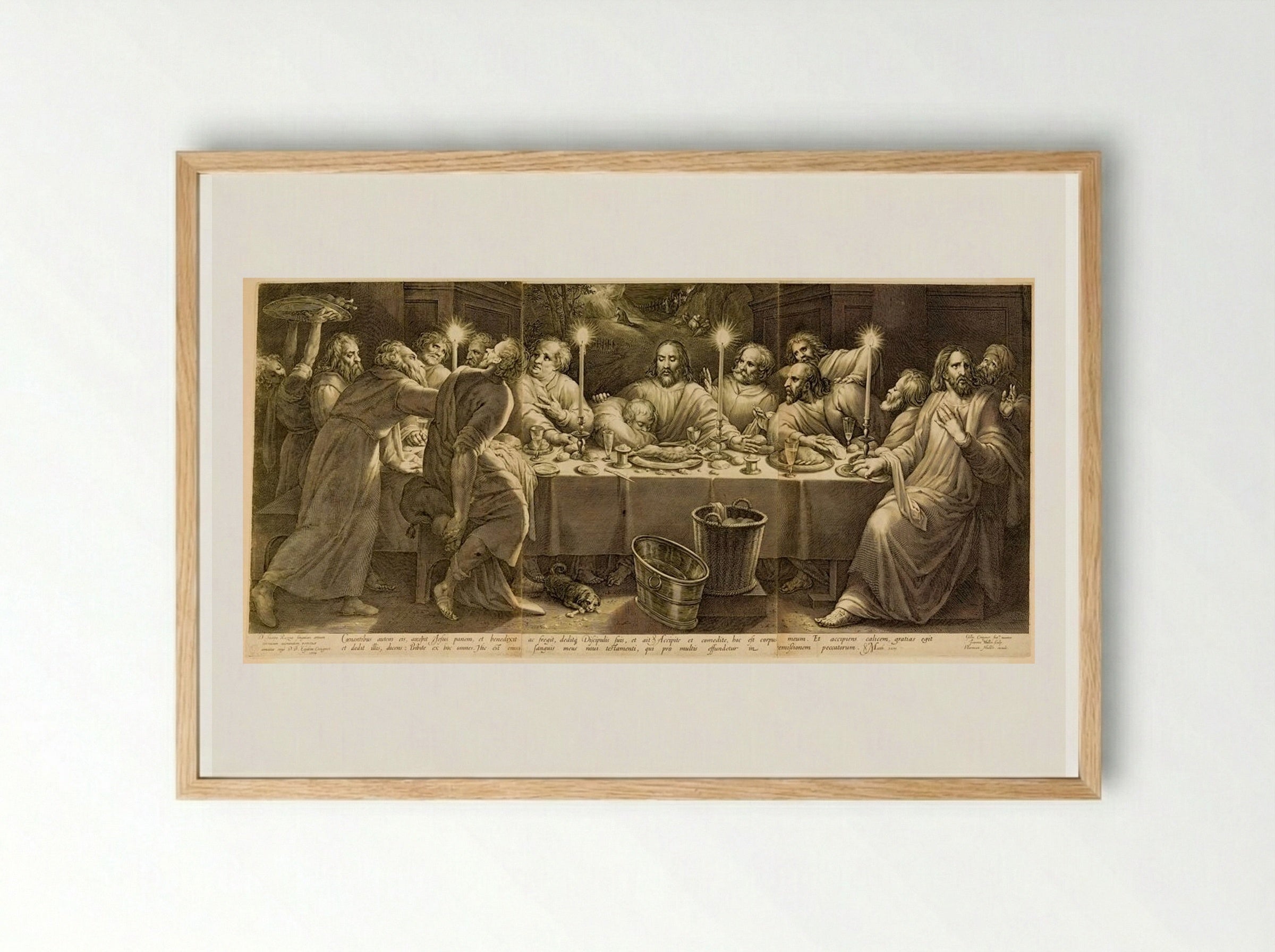 The Last Supper - Jan Harmensz. Muller - Framed Print Wood