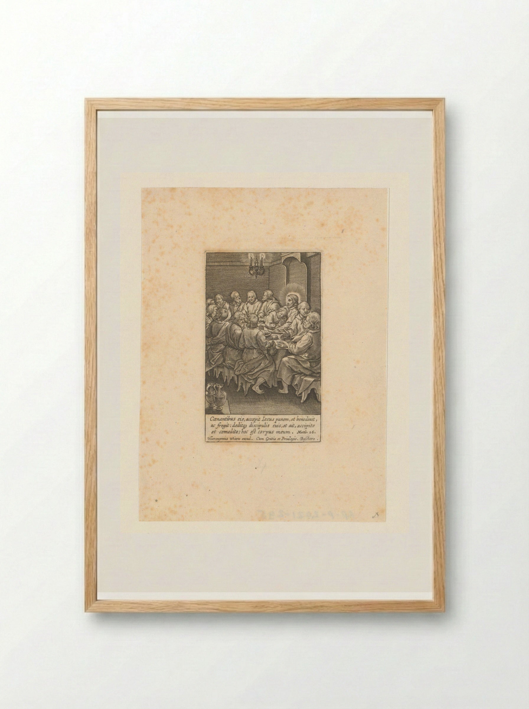 The Last Supper - Hieronymus Wierix - Framed Print Wood