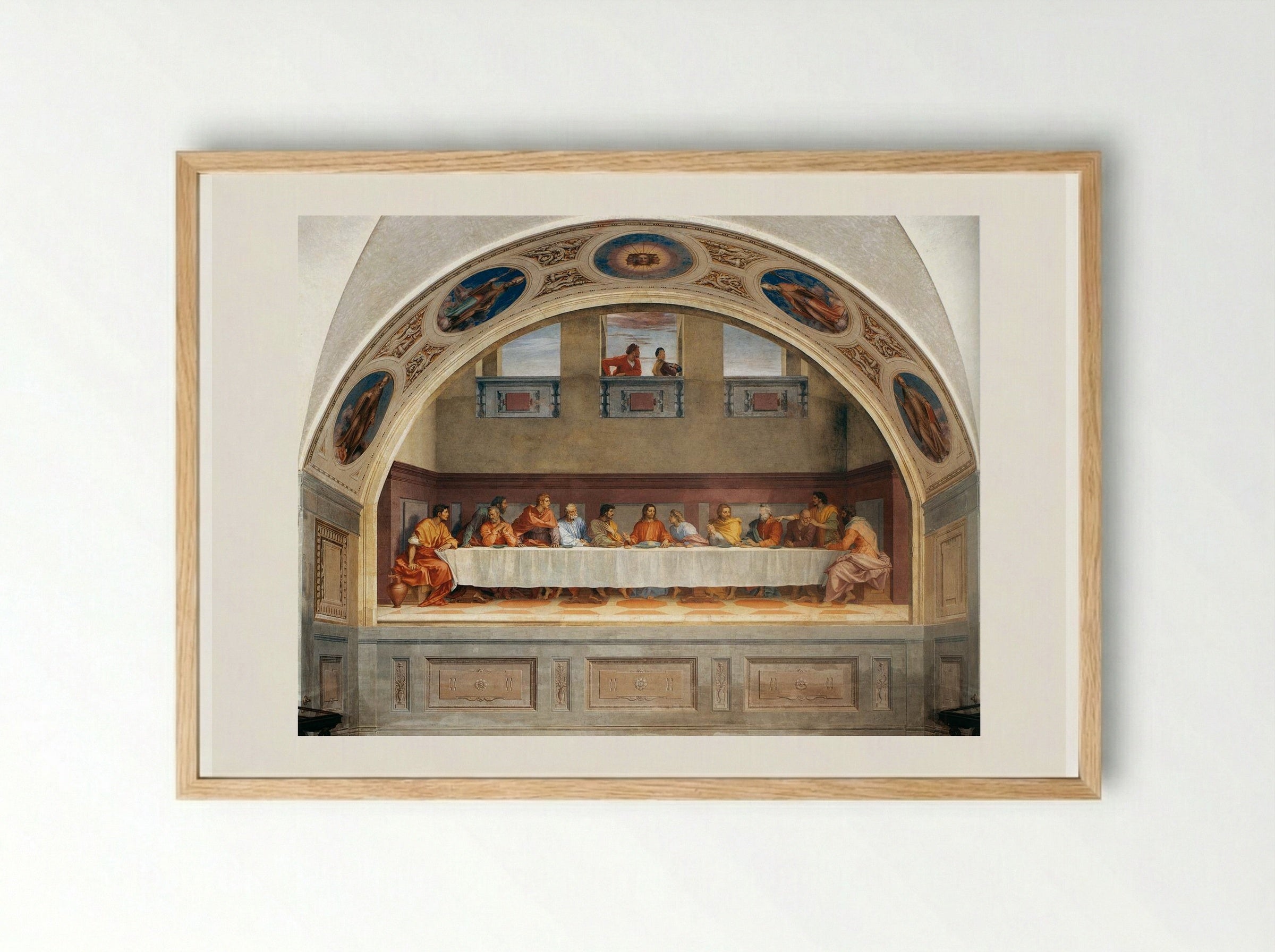 The Last Supper - Andrea del Sarto - Framed Print Wood