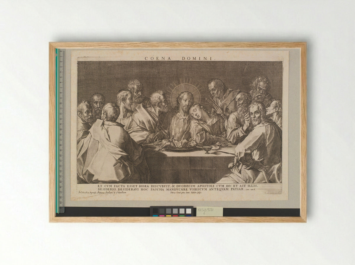 The Last Supper - Johannes Sadeler I - Framed Print Wood