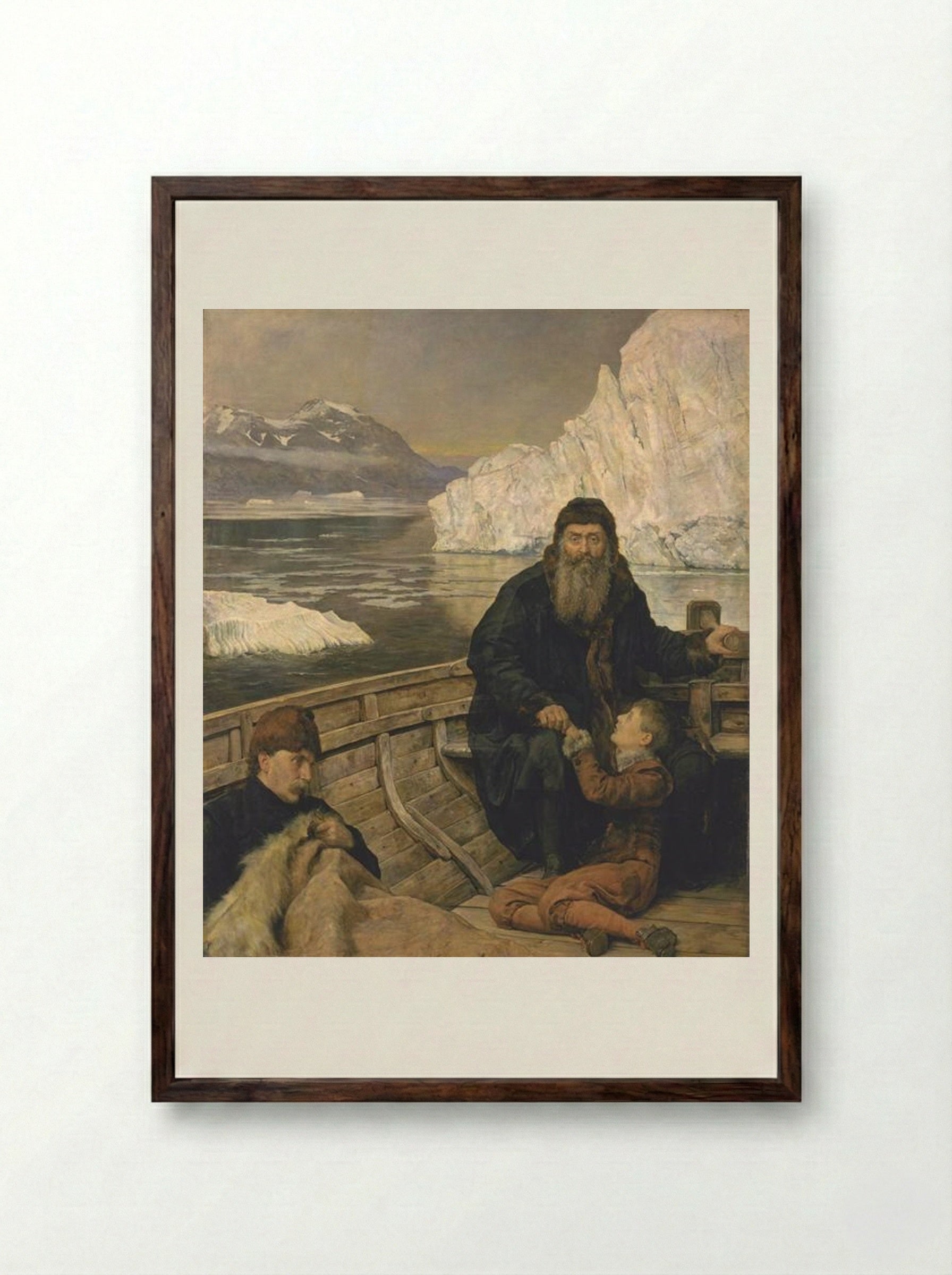 The Last Voyage of Henry Hudson - John Collier - Framed Print Dark Wood