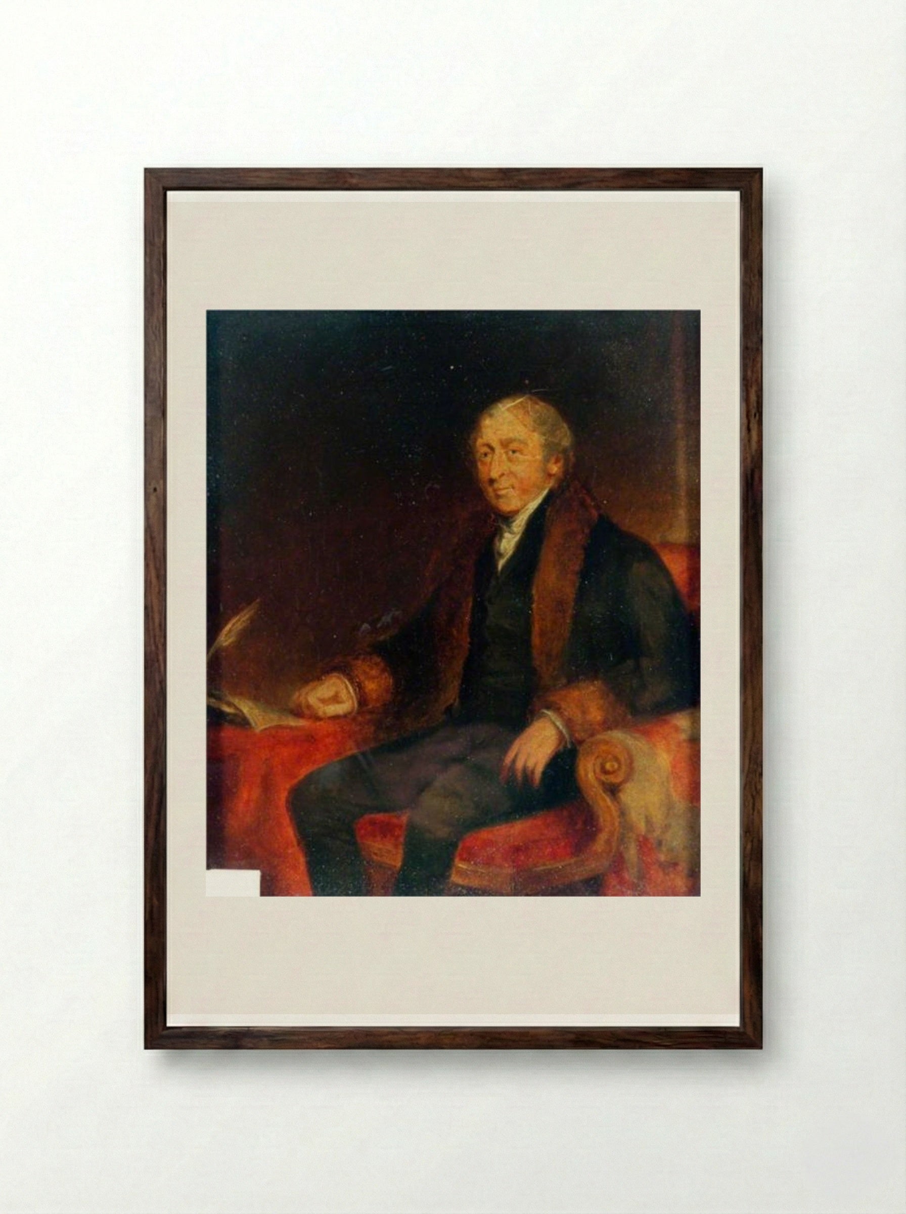 The Late Lord Mulgrave - John Jackson - Framed Print Dark Wood