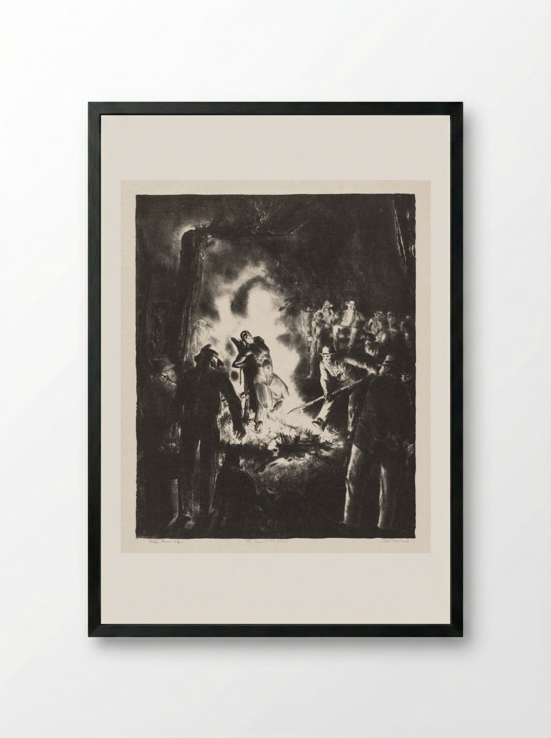 The Law is too Slow - George Bellows - Framed Print Black