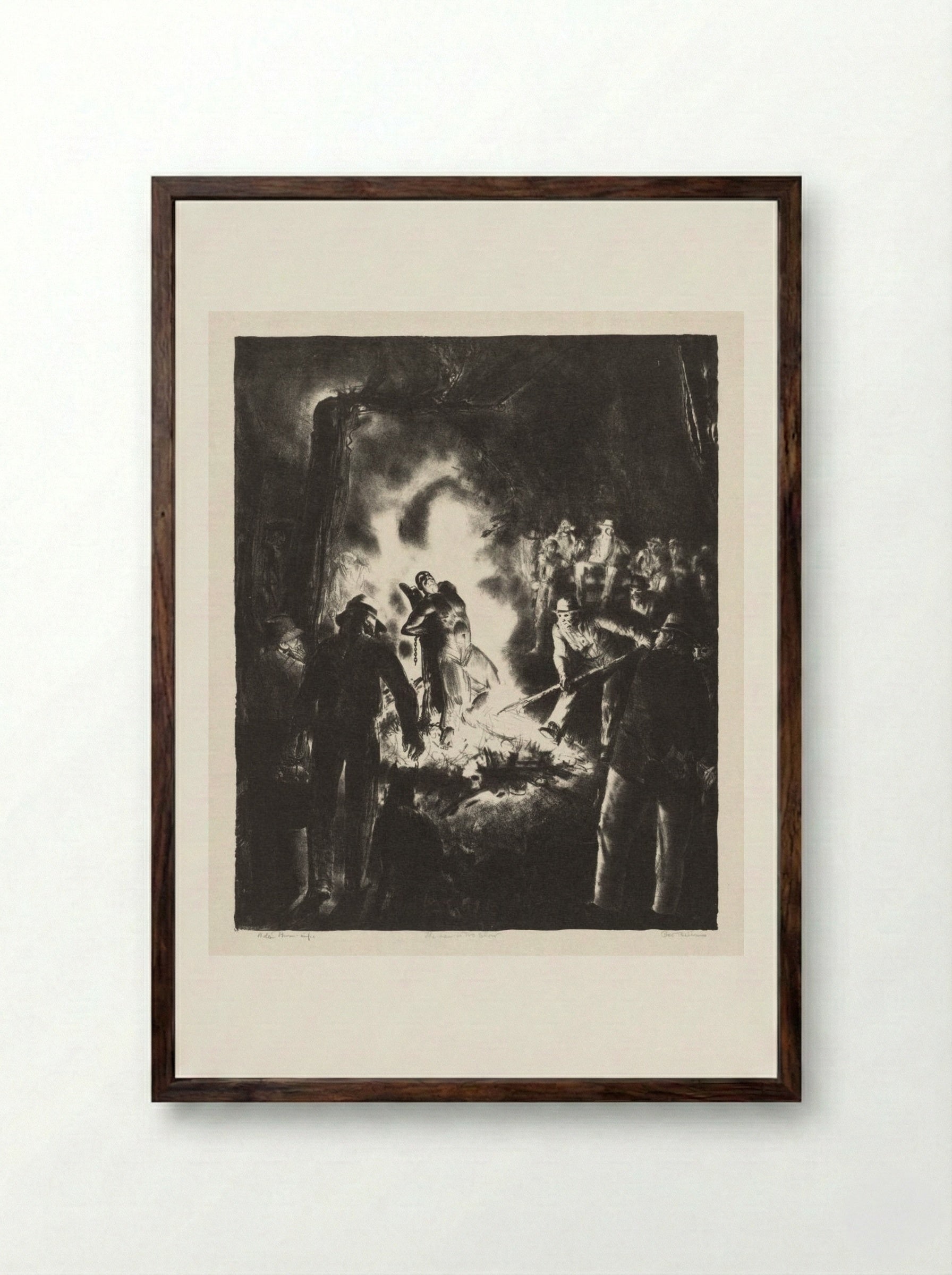 The Law is too Slow - George Bellows - Framed Print Dark Wood