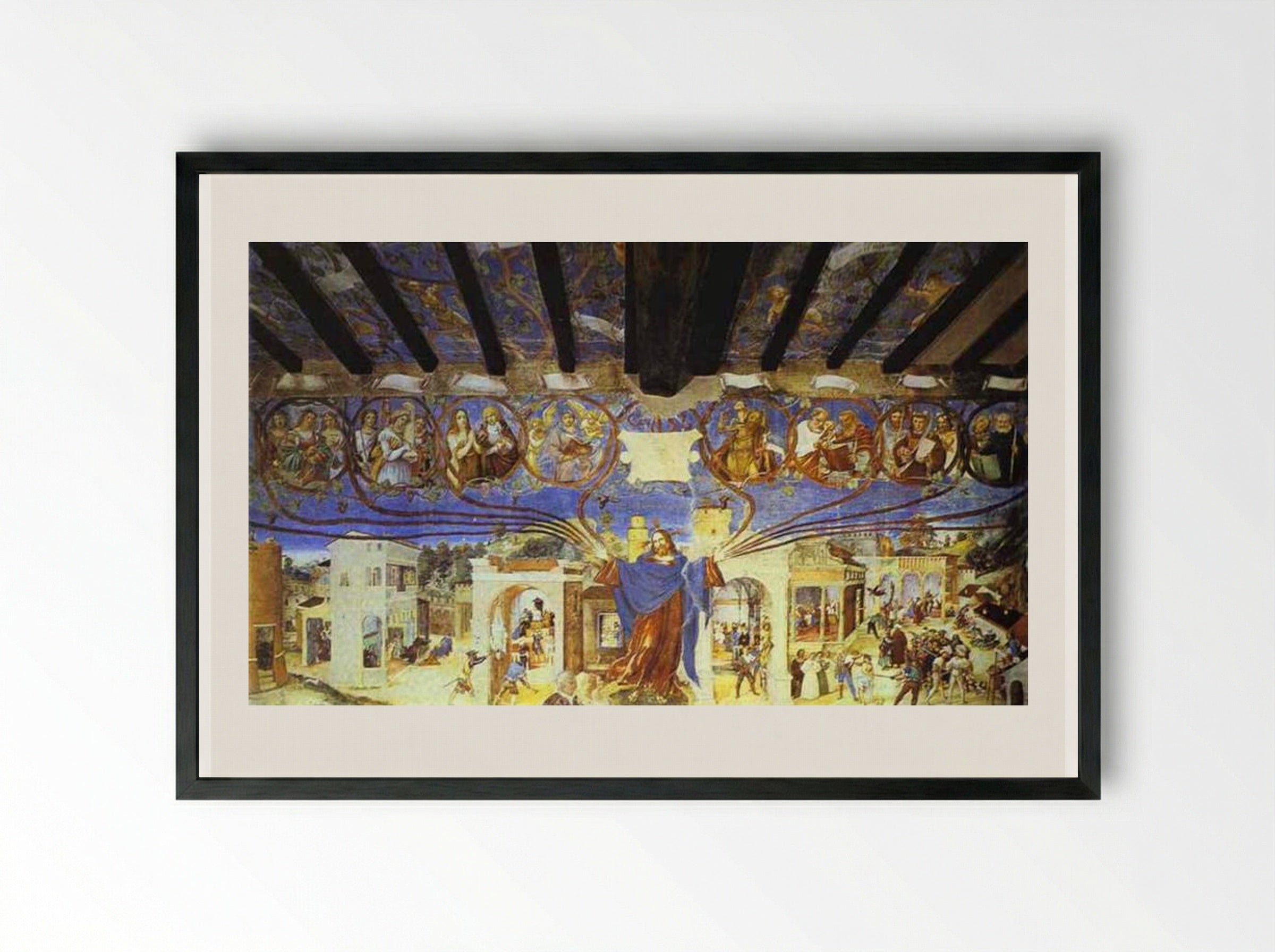 The Legend of St. Barbara - Lorenzo Lotto - Framed Print Black