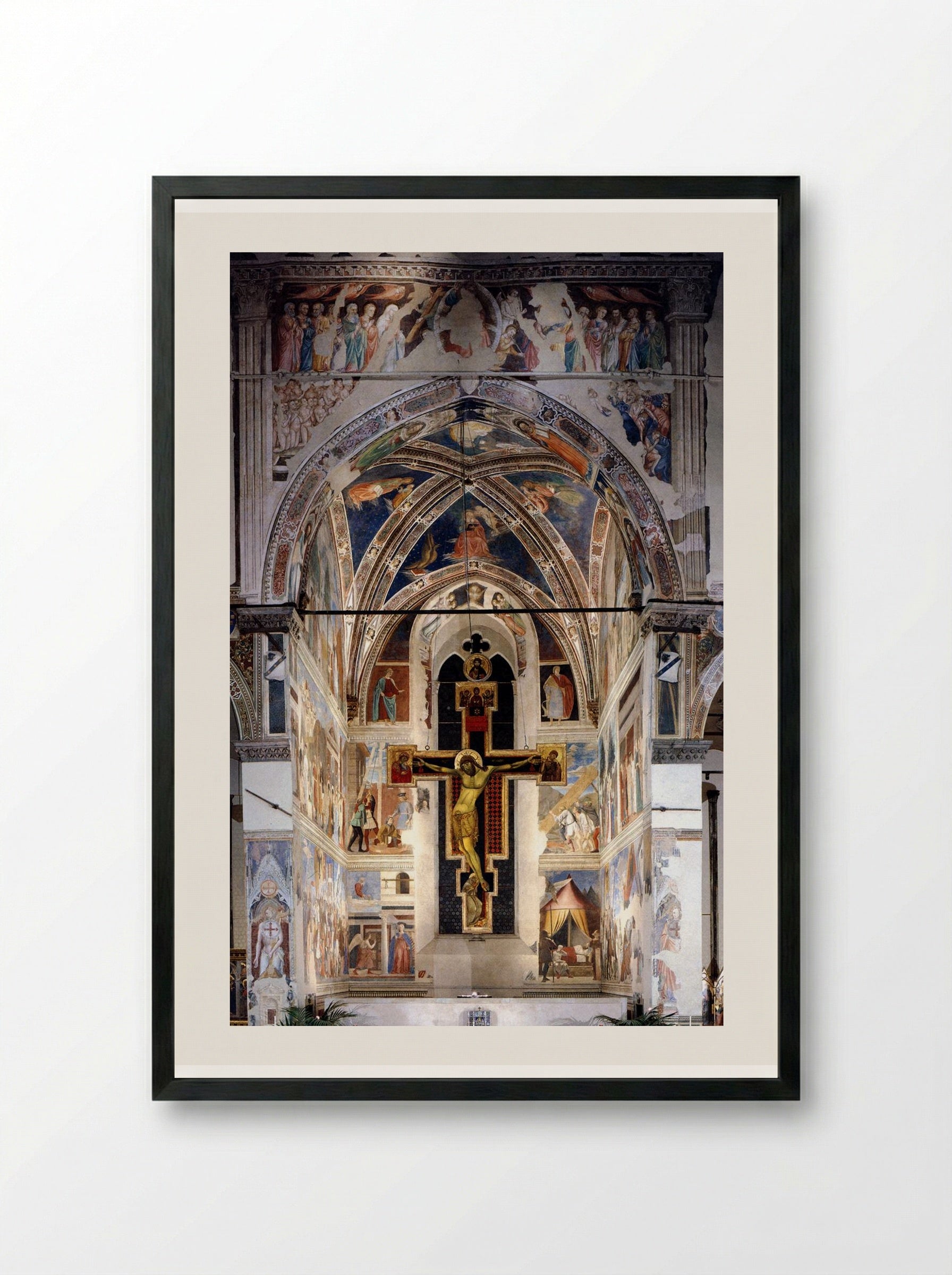 The Legend of the True Cross - Piero della Francesca - Framed Print Black