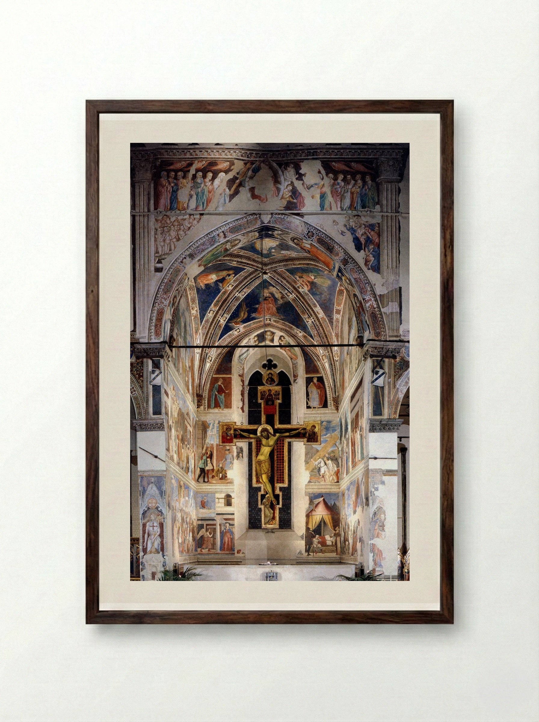 The Legend of the True Cross - Piero della Francesca - Framed Print Dark Wood