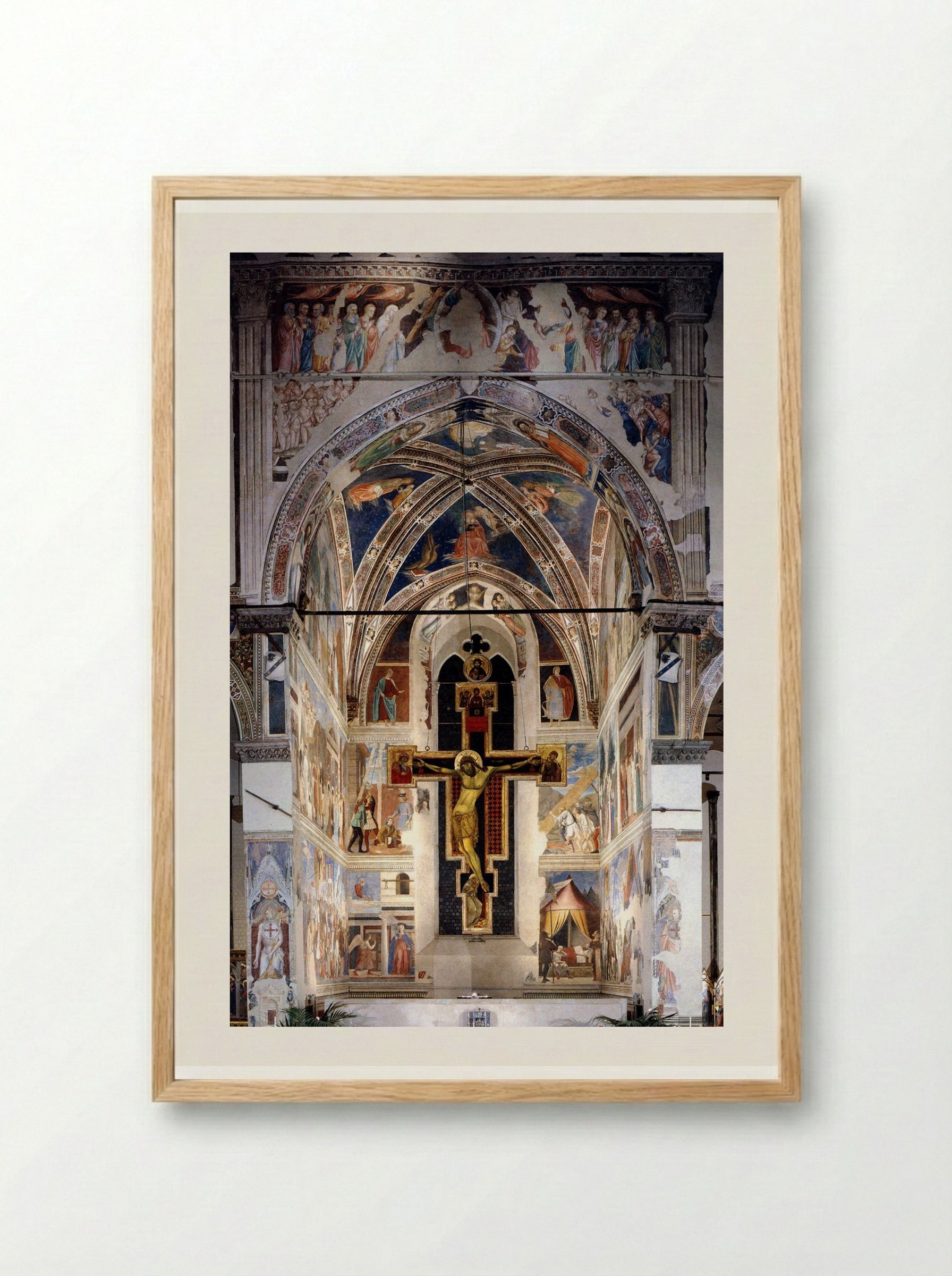 The Legend of the True Cross - Piero della Francesca - Framed Print Wood