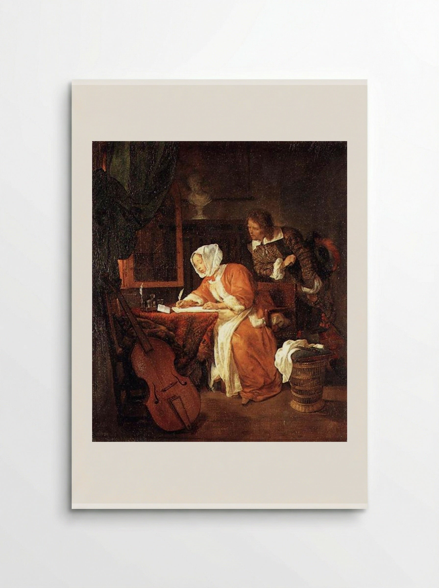 The Letter Writer Surprised - Gabriel Metsu - Poster