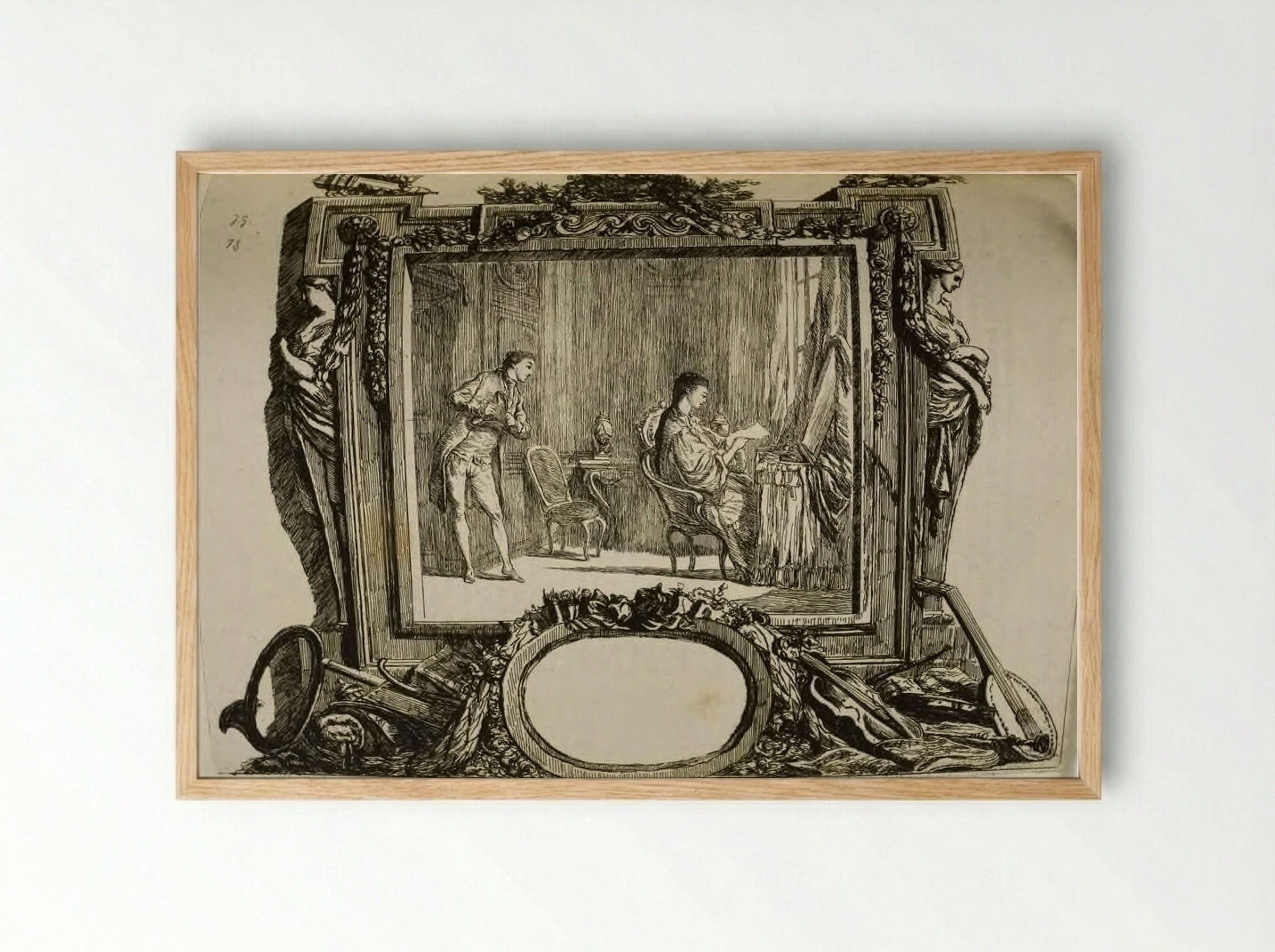 The Letter - Jules de Goncourt - Framed Print Wood