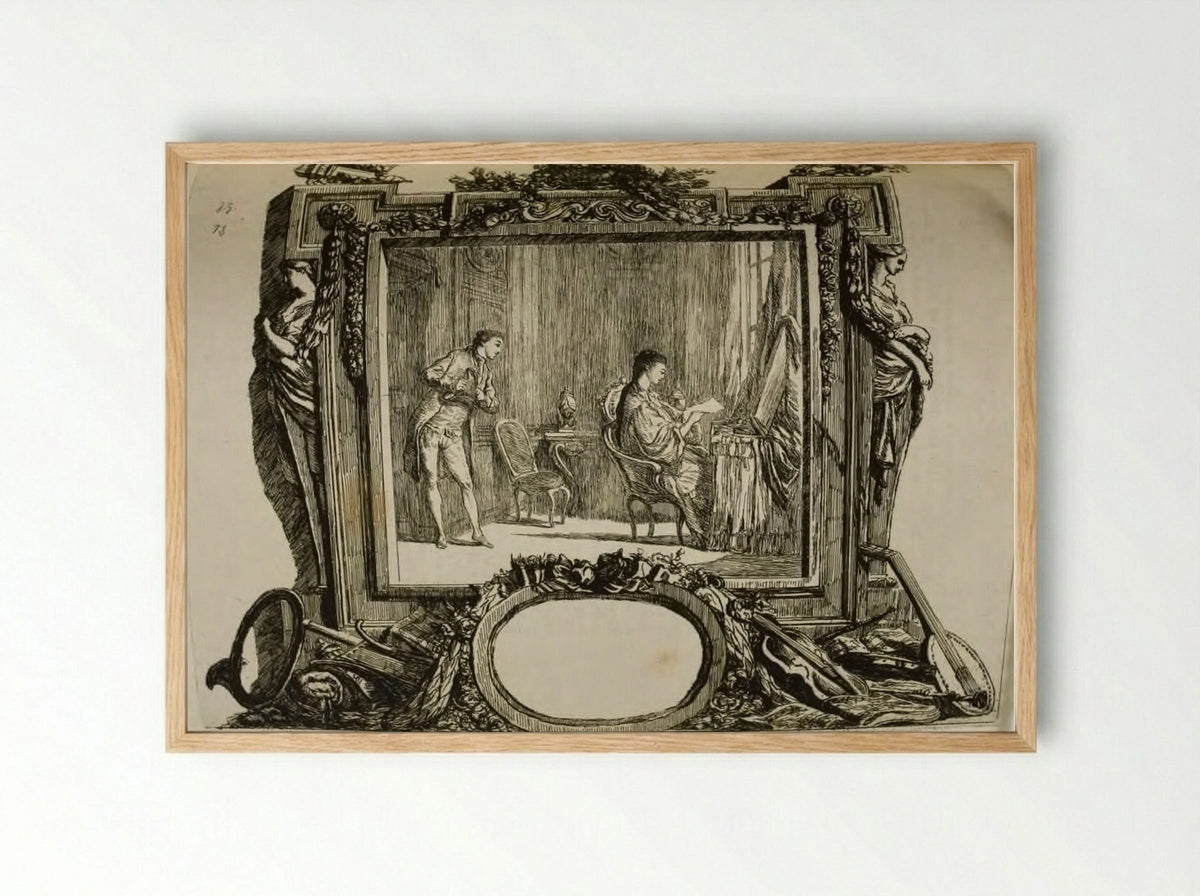 The Letter - Jules de Goncourt - Framed Print Wood