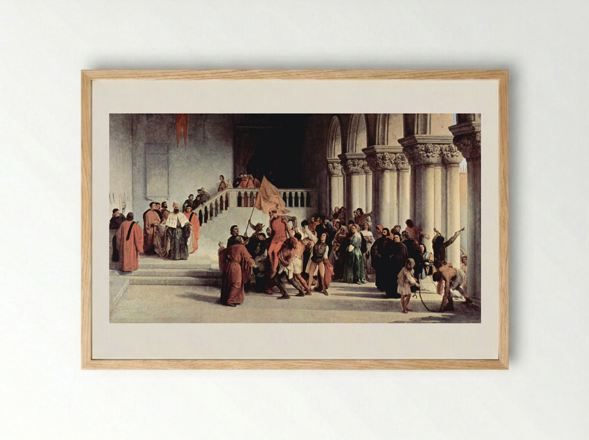 The Liberation of Vettor Pisani - Francesco Hayez - Framed Print Wood