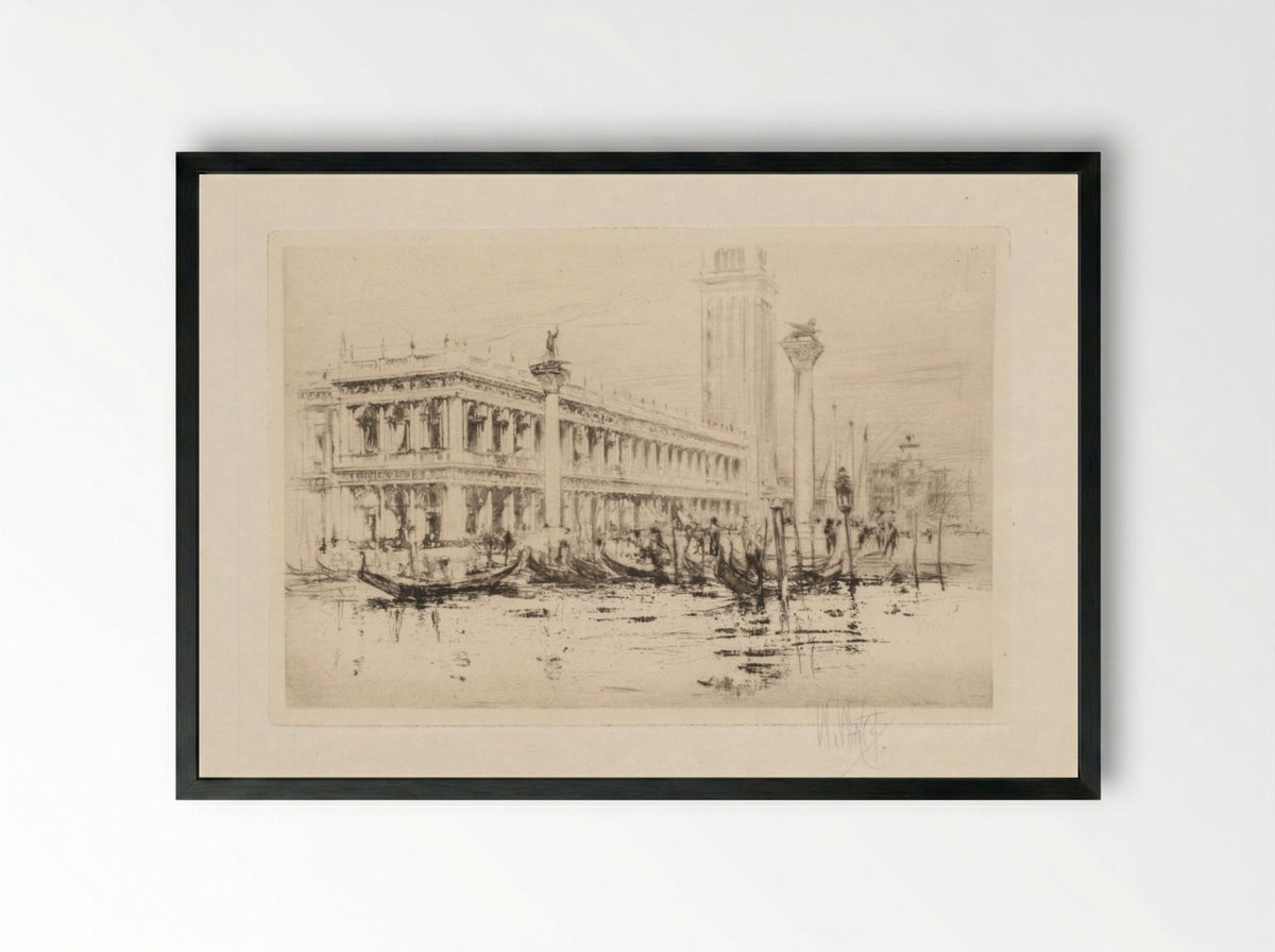 The Library of St. Mark’s - William Walcot - Framed Print Black