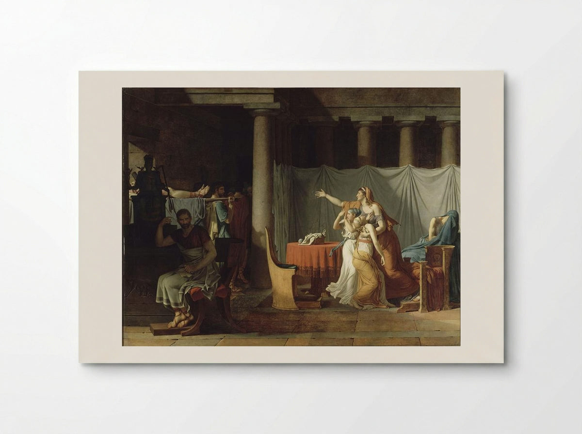 The Lictors Bring to Brutus the Bodies of His Sons - Jacques-Louis David - Poster