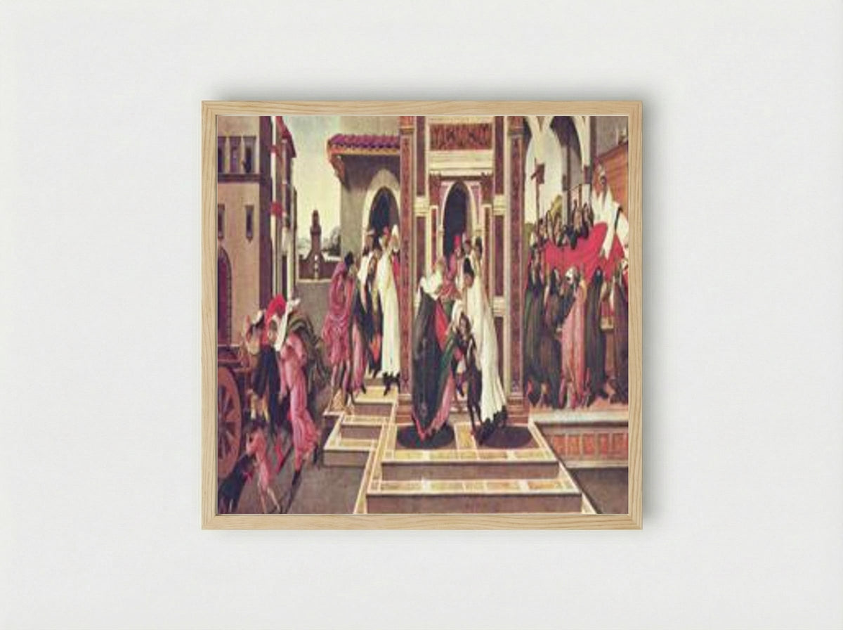 The Life of Saint Zenobius - Sandro Botticelli - Framed Print Wood
