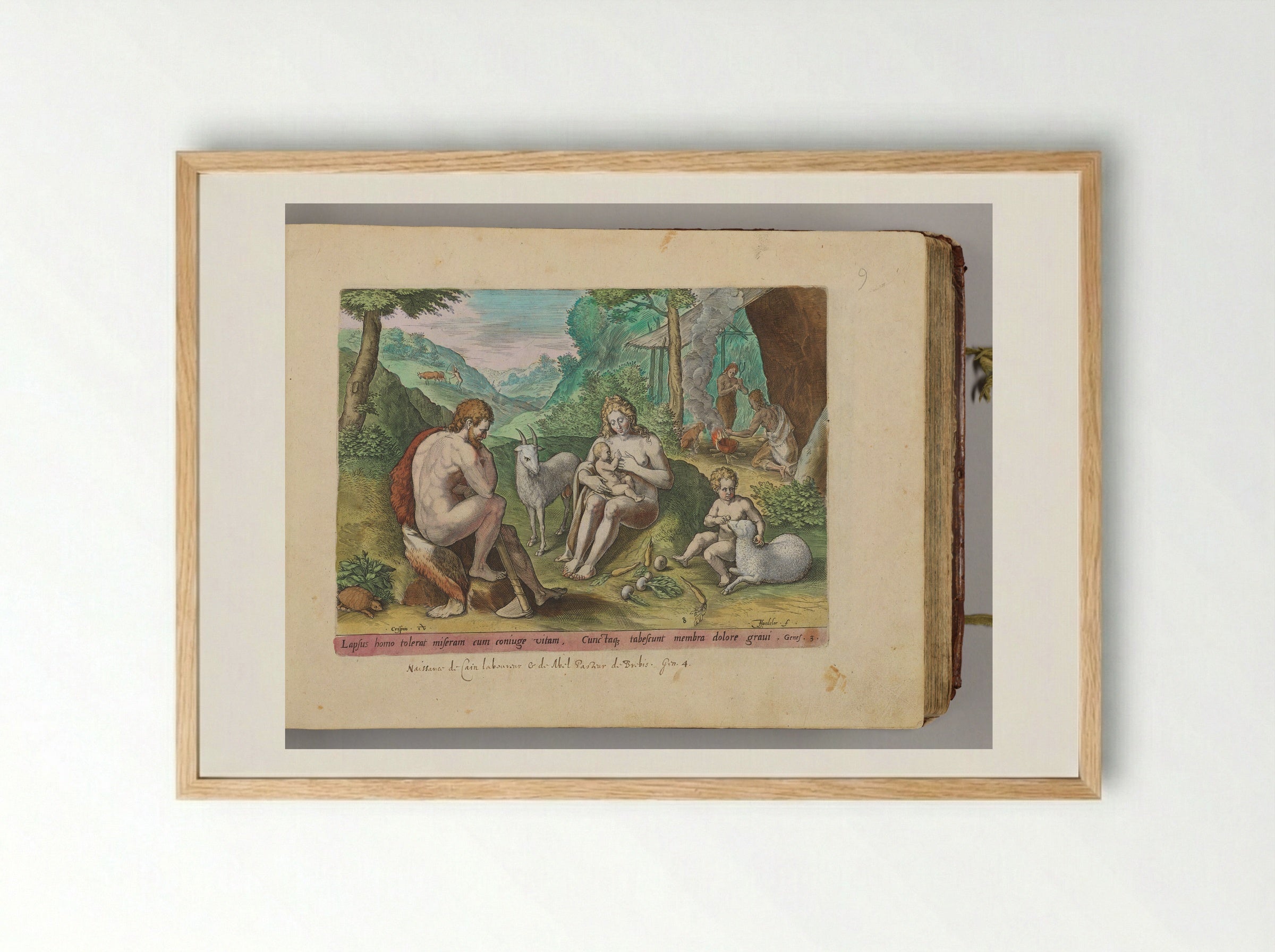The Life of the First Parents - Johann Sadeler I - Framed Print Wood