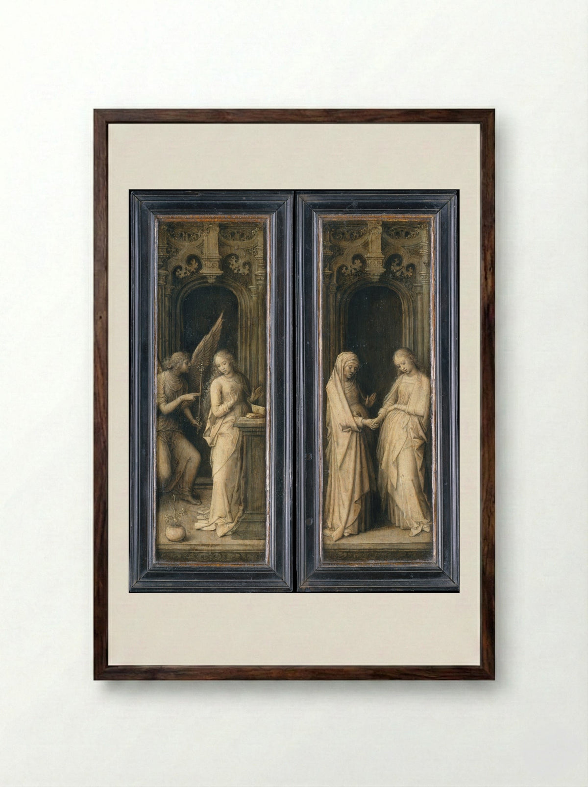 The Life of the Virgin - Adriaen Isenbrant - Framed Print Dark Wood
