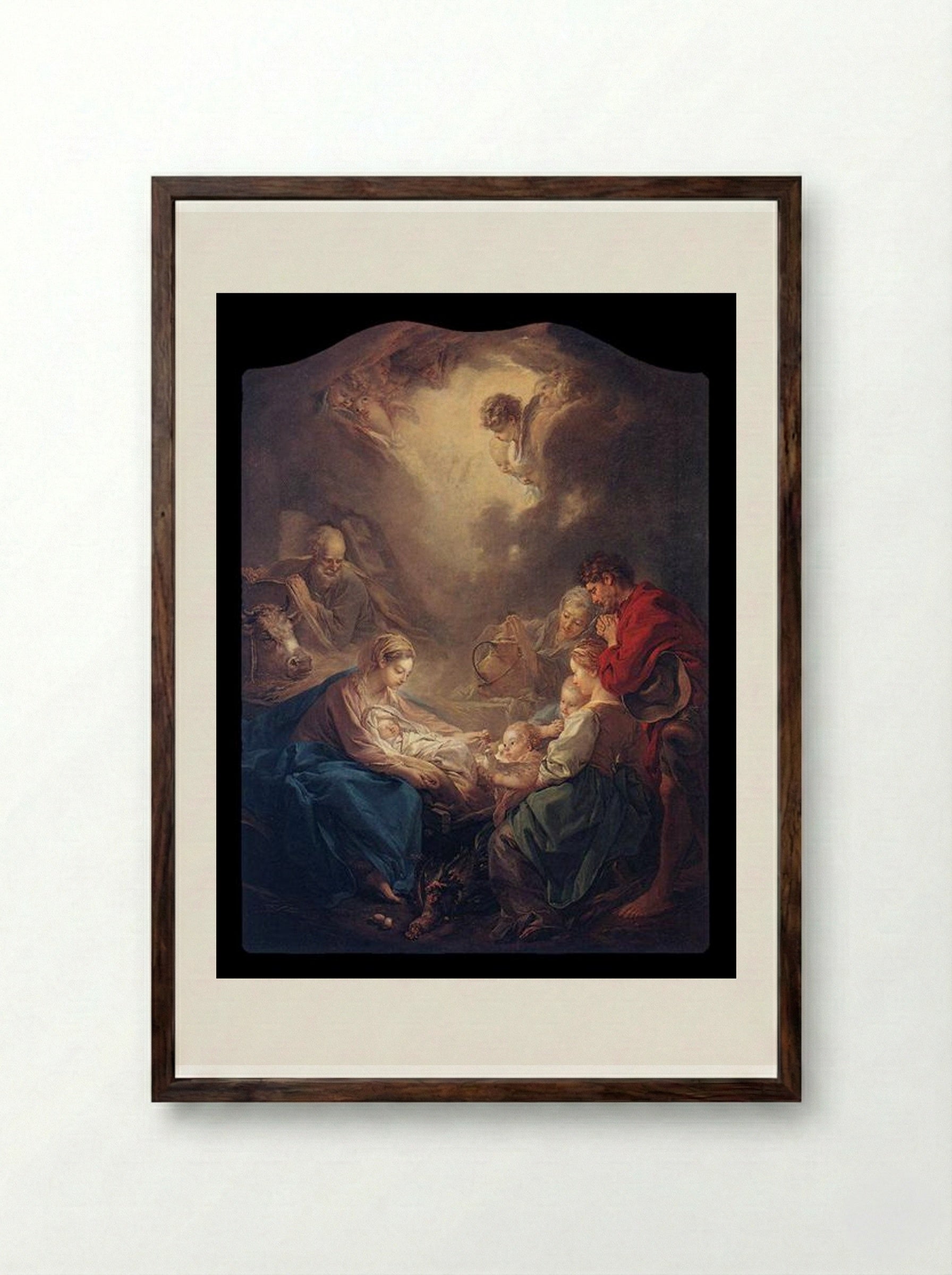 The Light of the World - François Boucher - Framed Print Dark Wood