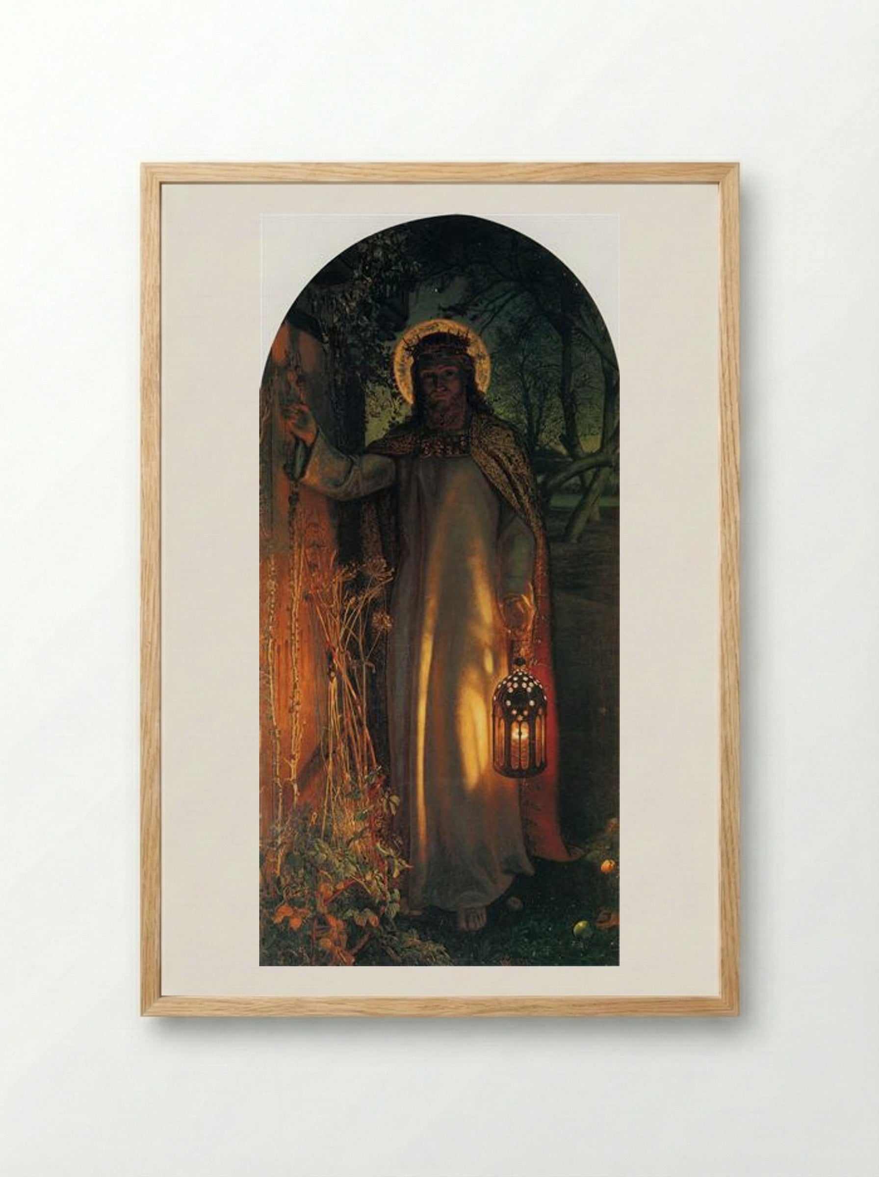 The Light of the World - William Holman Hunt - Framed Print Wood