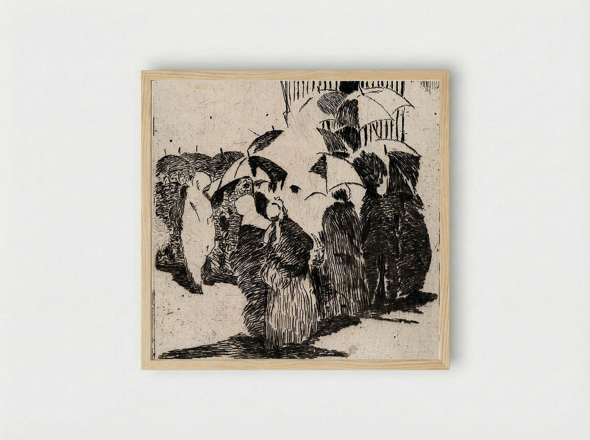 The Line at the Butcher's Shop - Édouard Manet - Framed Print Wood
